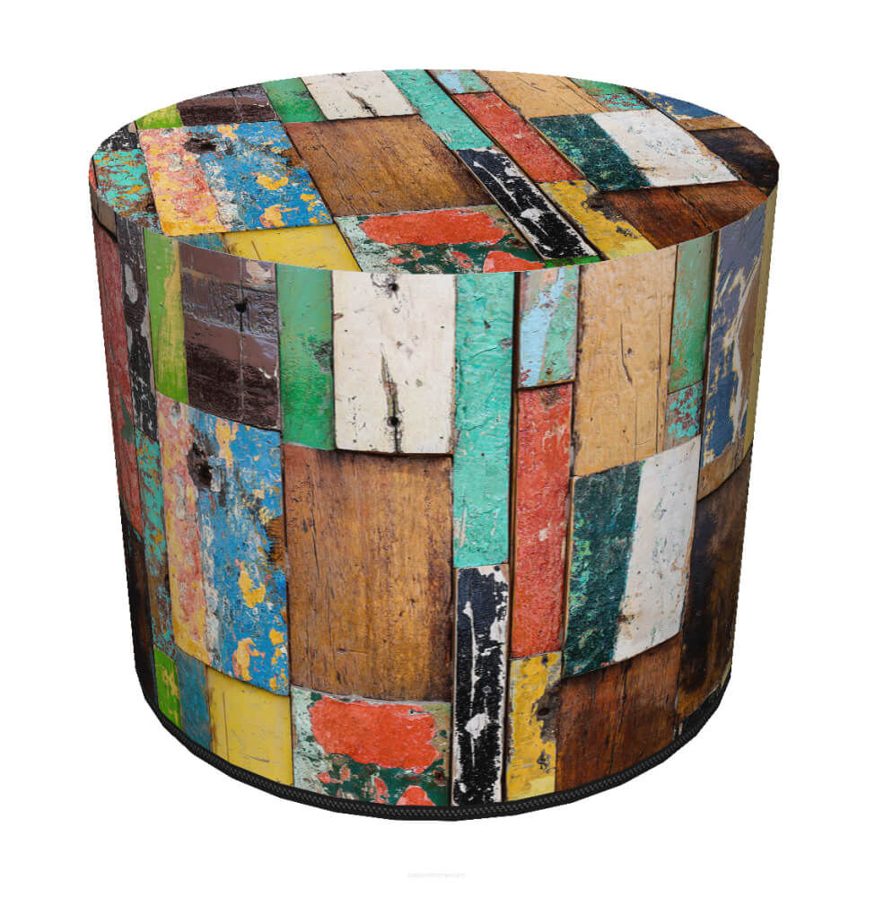 Pufa dekoracyjna Fasano 40 x 40 cm, wielokolorowa