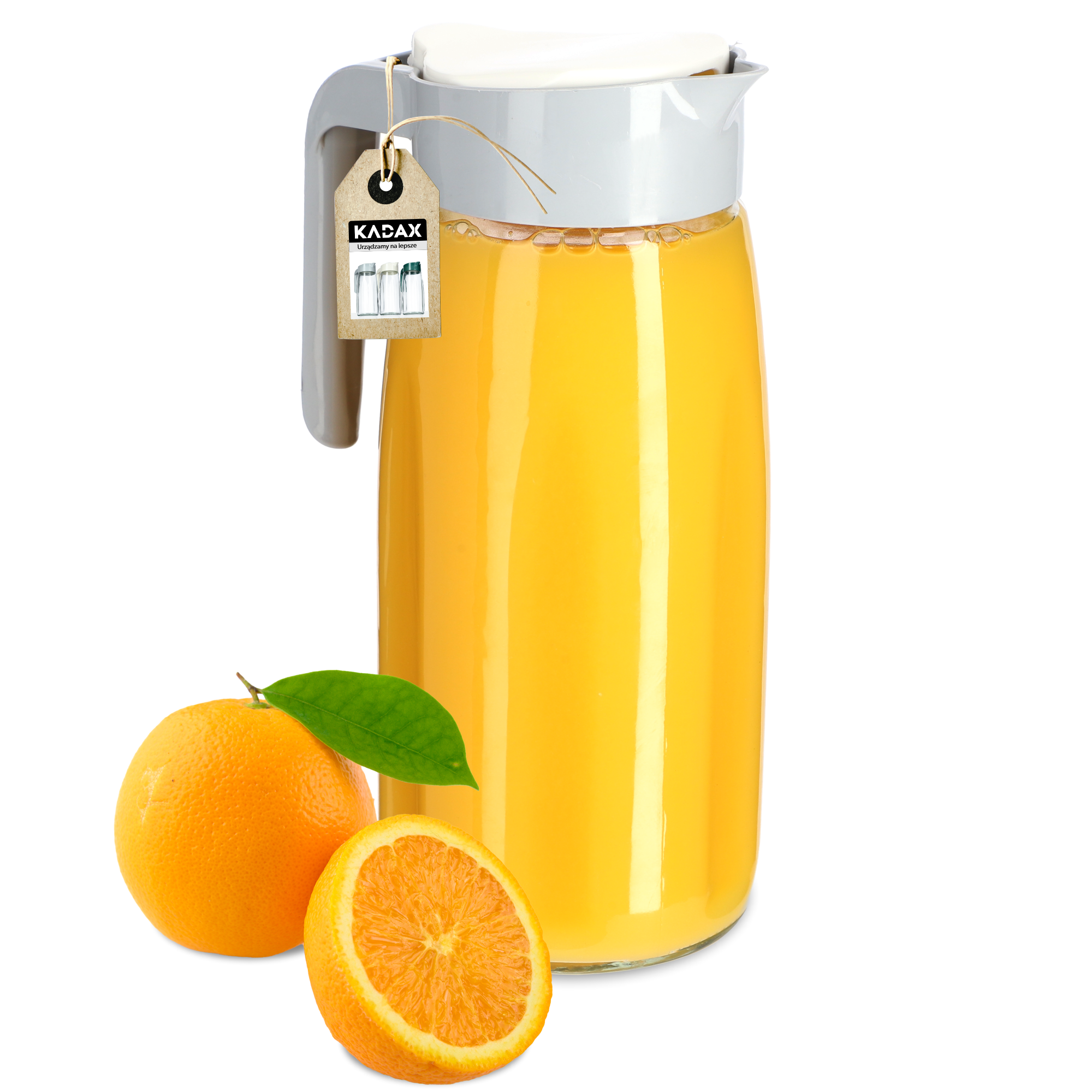 Dzbanek z pokrywką do soku i zimnych napojów 1,4L szary