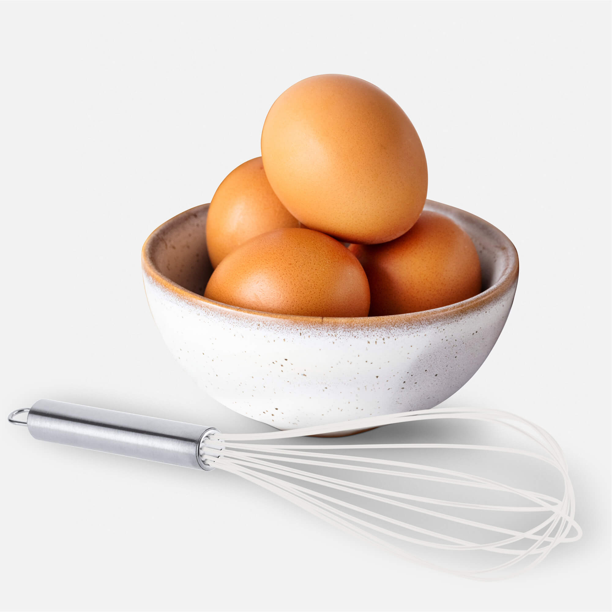 Silikonowy ubijak do piany 26 cm, biały