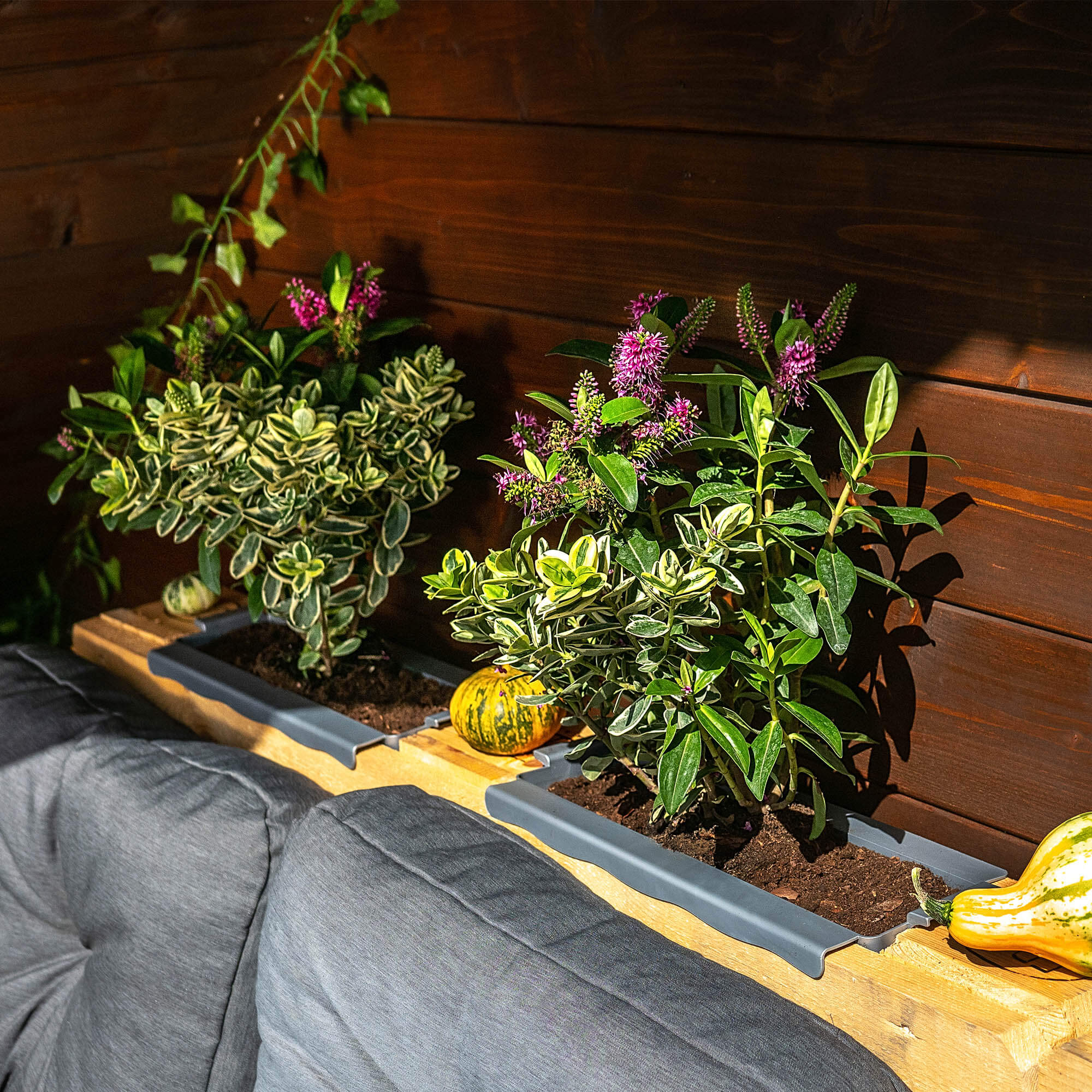 Doniczka do europalet Veere 40.5 cm srebrna 10 szt.