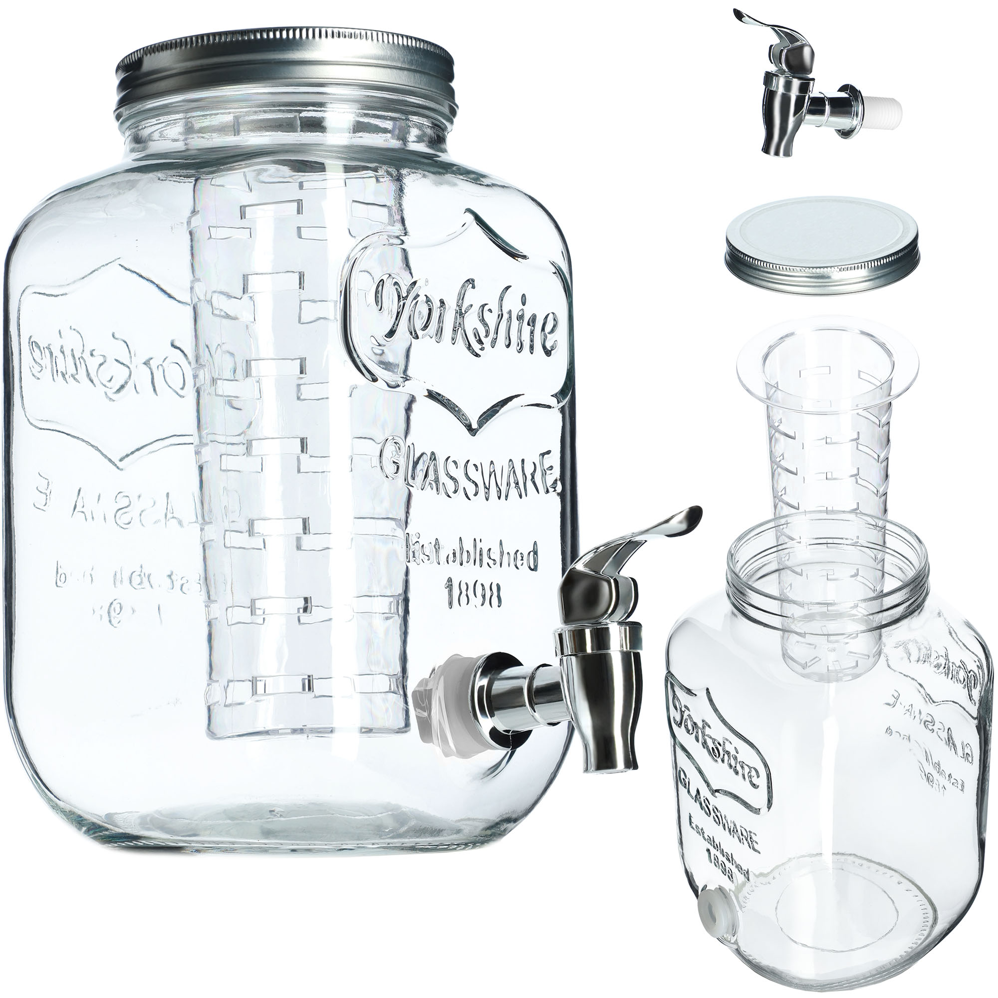 Słój z kranikiem 4L na lemoniadę i wkładem Rodez