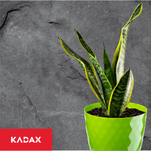 Doniczka na kwiaty z podstawką Amily 30 cm, zielona