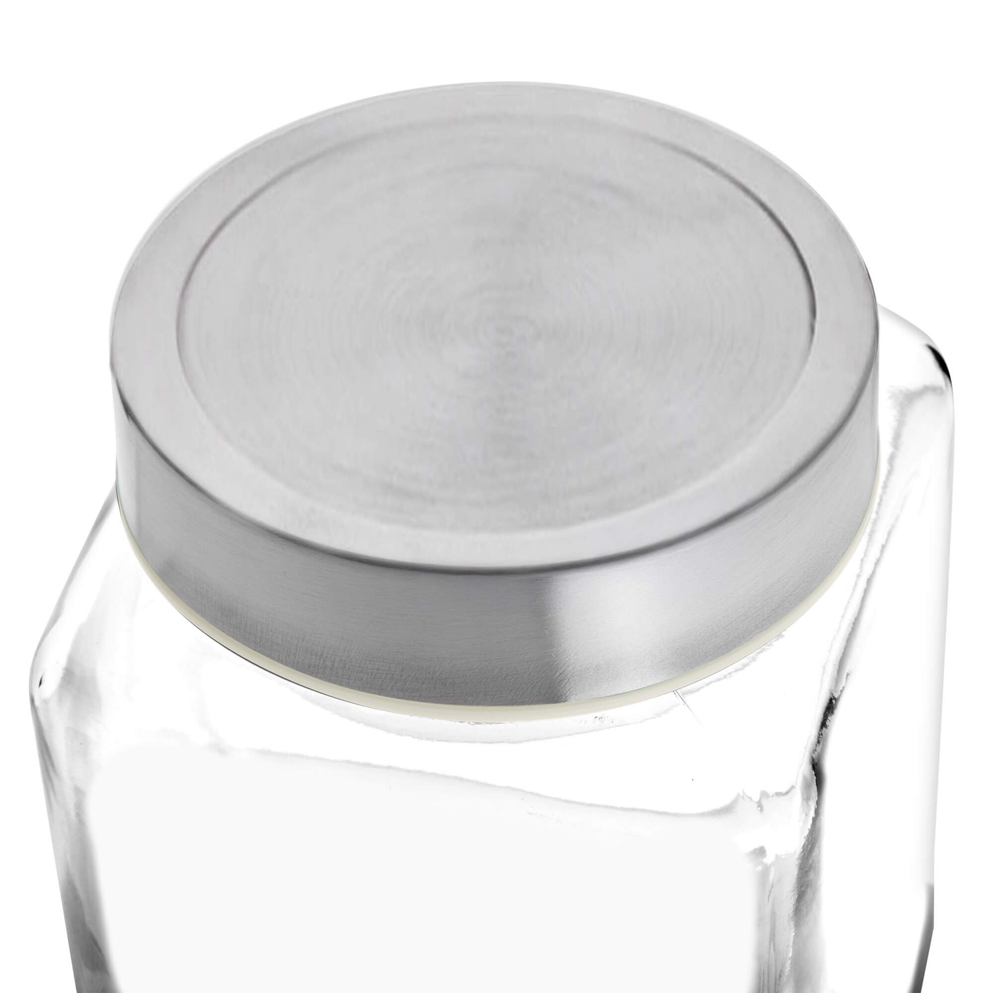 Szklany pojemnik na żywność Ferno 500 ml, srebrny