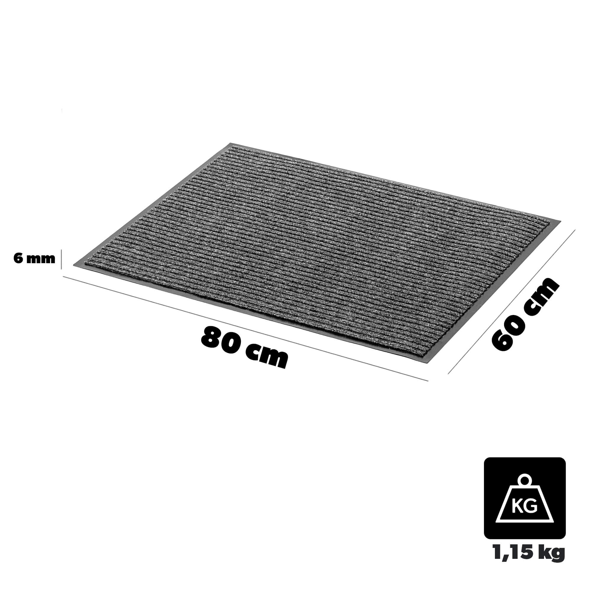 Wycieraczka pod drzwi Corre 60x80cm, szary