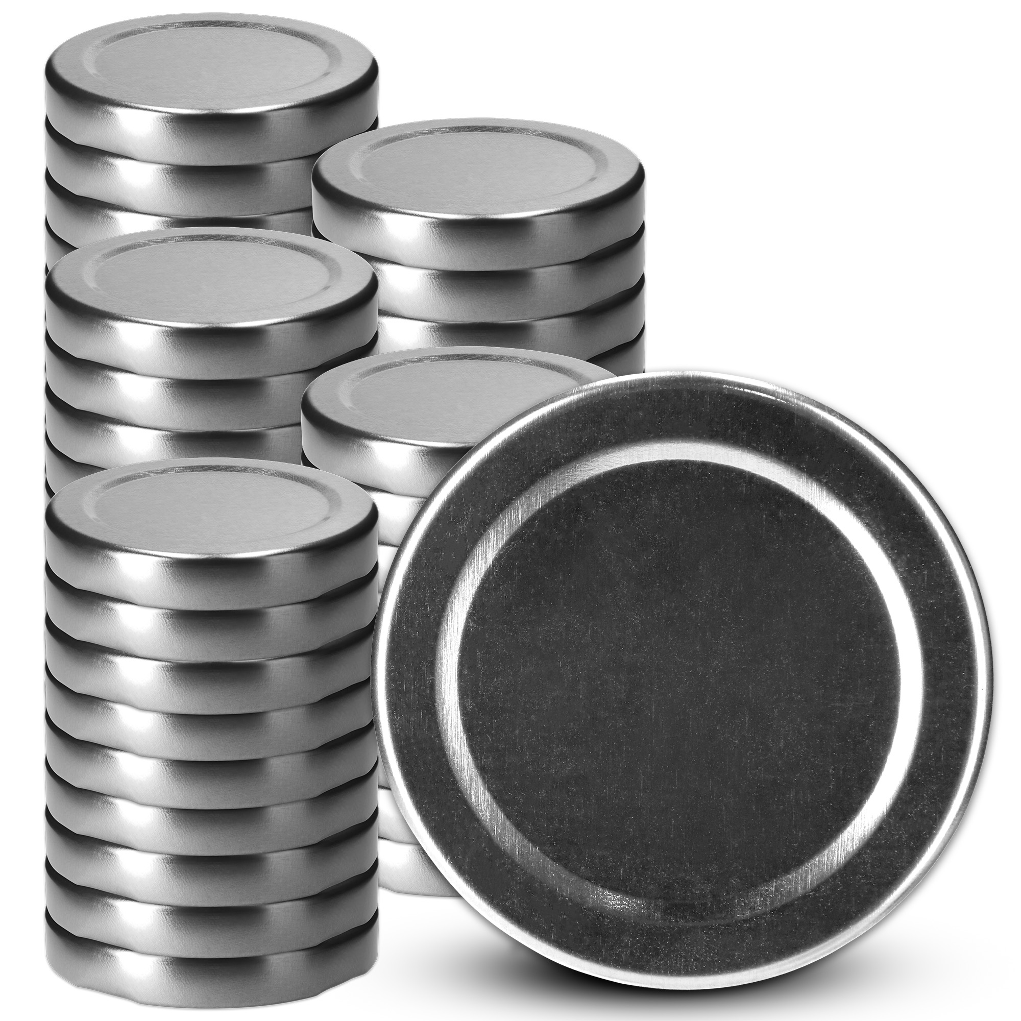 Metalowe wieczka do słoików 50szt fi 58mm srebrne