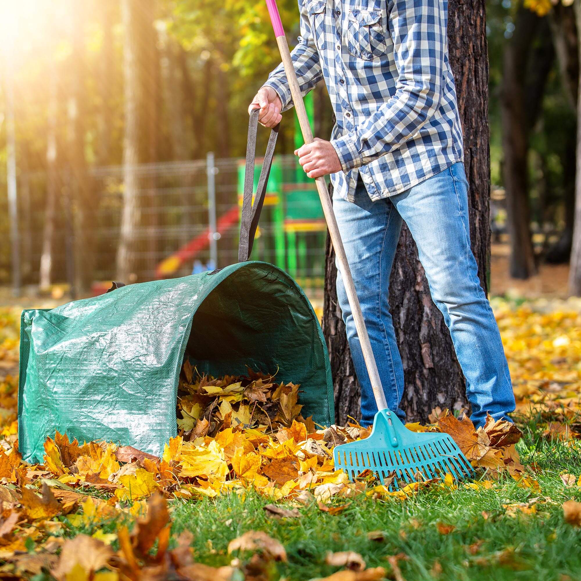 Składany kosz ogrodowy Montbard 200L zielony