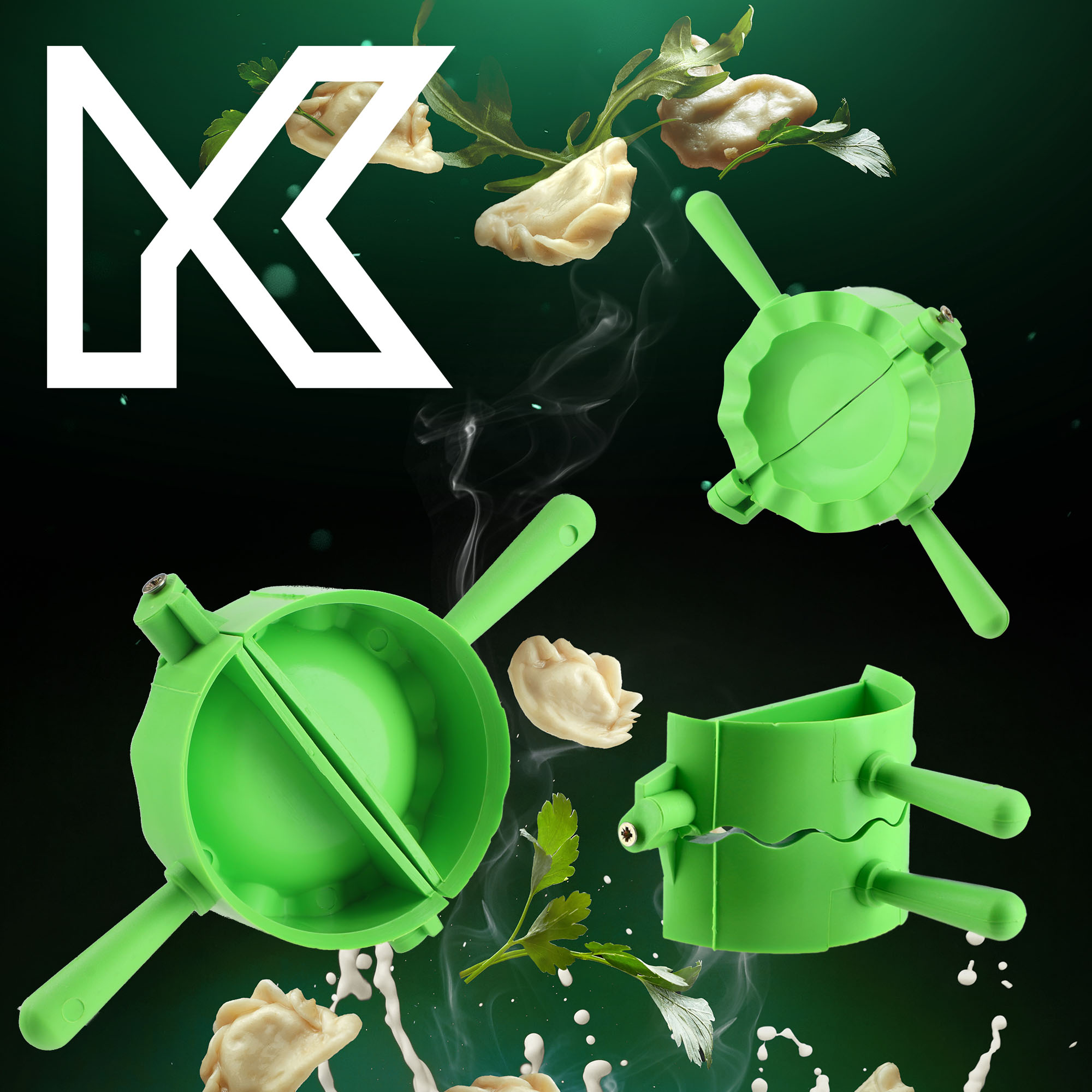 Forma do uszek i ravioli Altare 13 x 8 cm, zielona 2 szt.