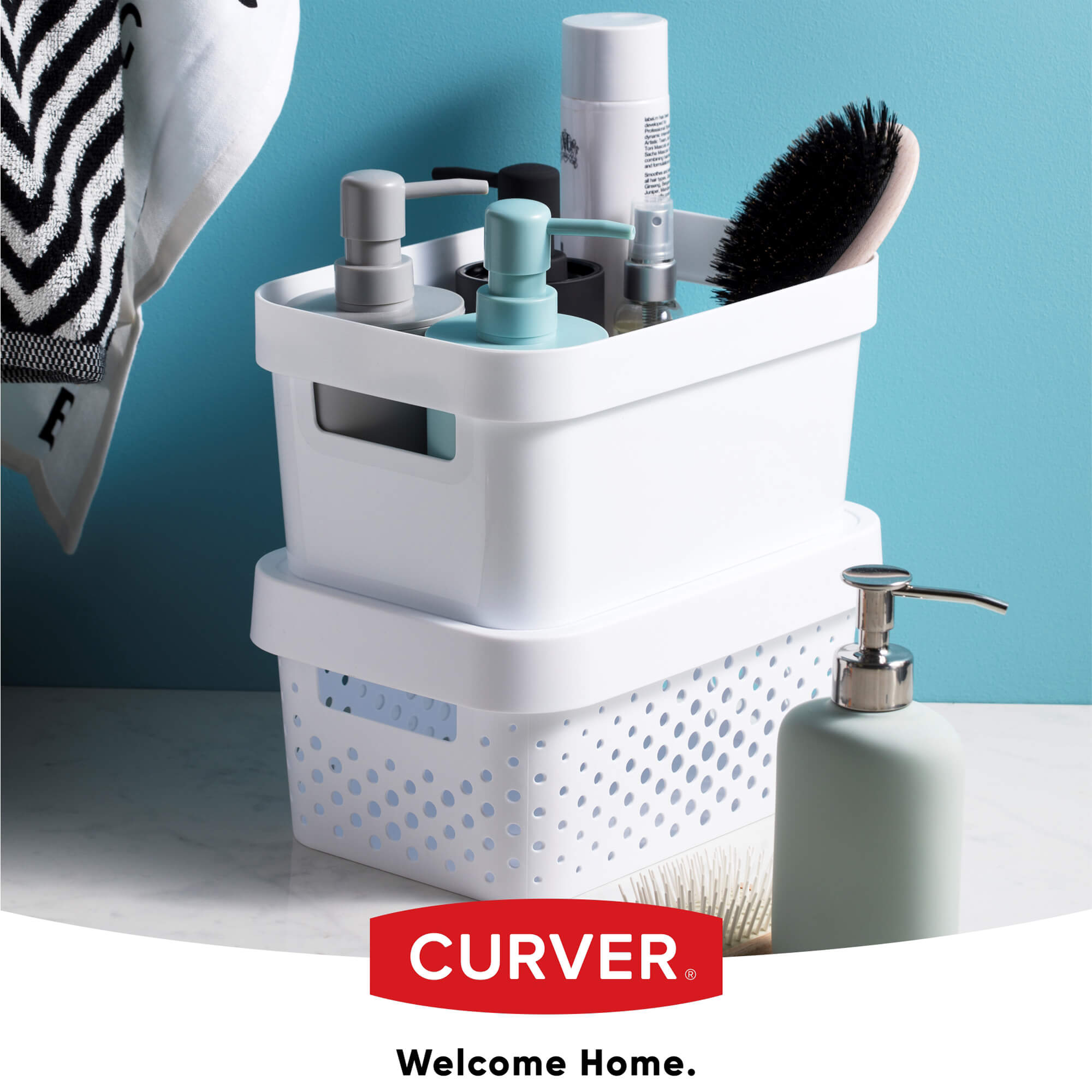 Pojemnik z pokrywką Curver Infinity 45L, biały