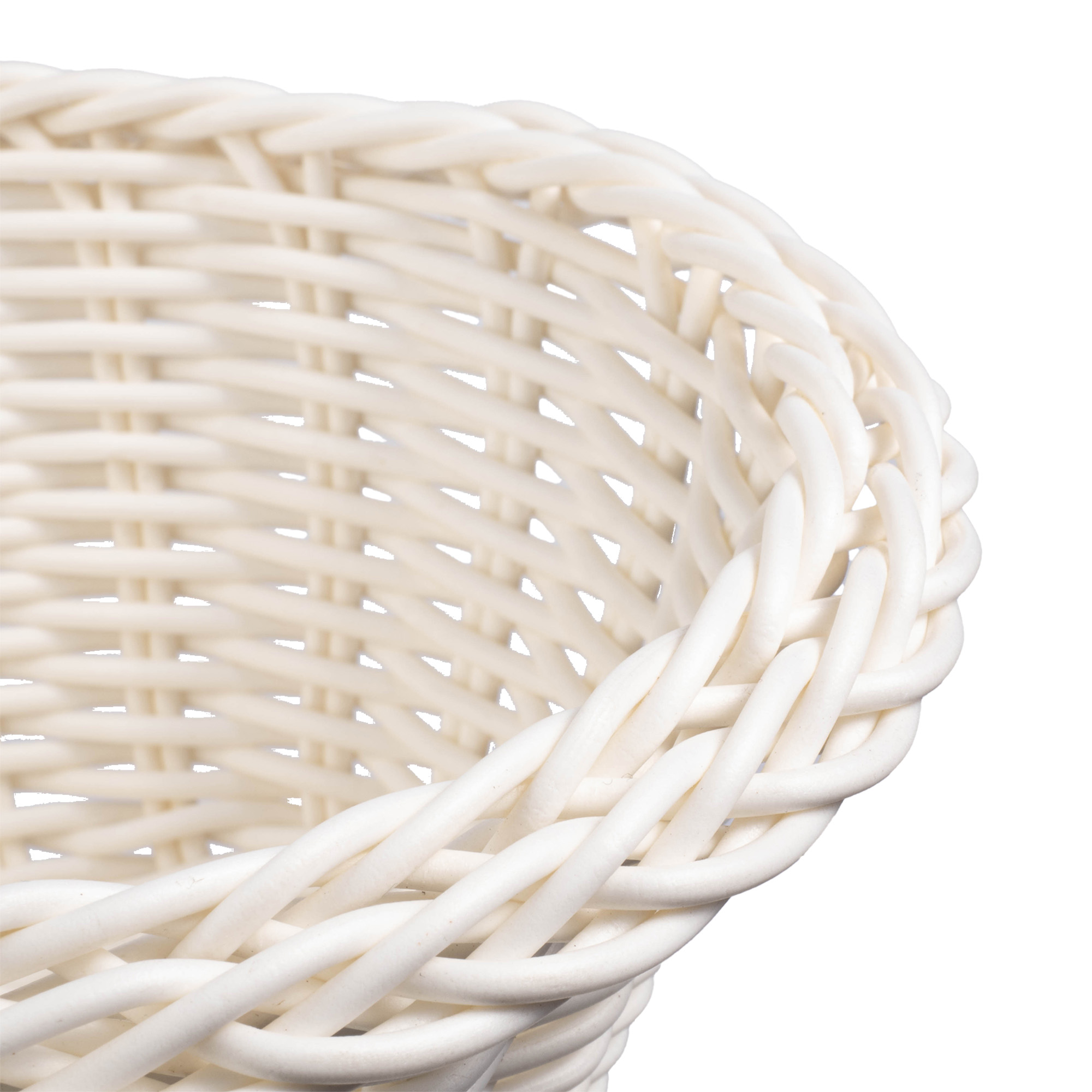 Koszyk pleciony Arezzo podłużny, kremowy