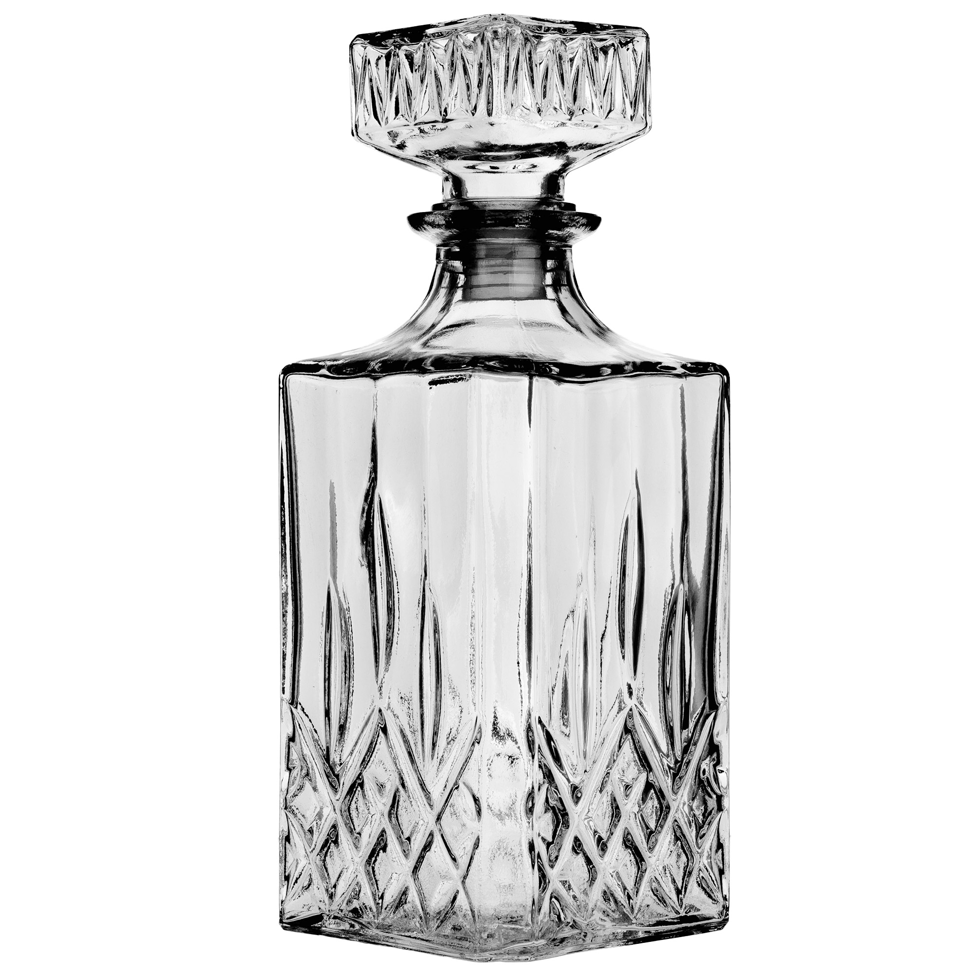 Karafka szklana Moutier na whisky z korkiem 0.85L 6szt