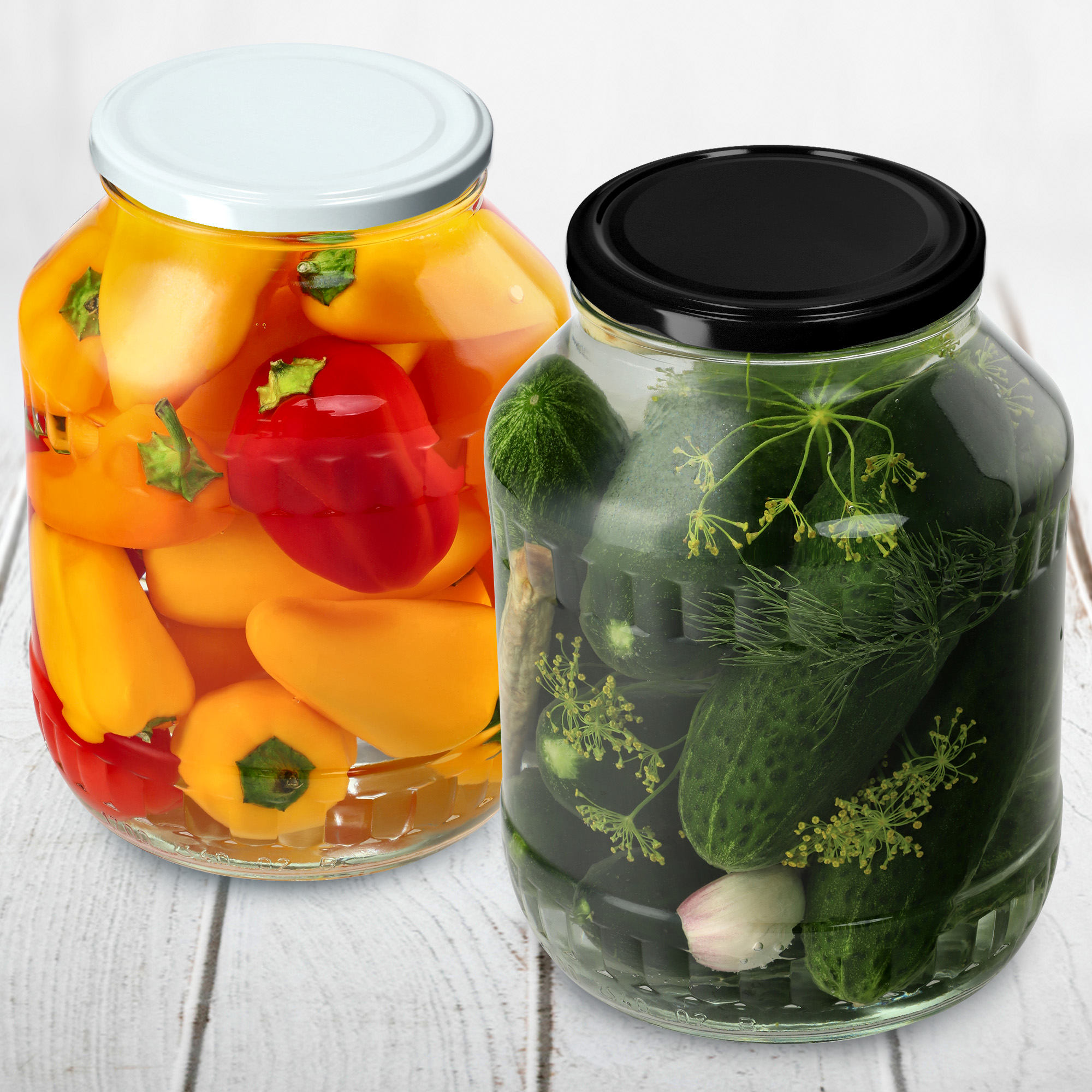 Metalowe wieczka do słoików Sturko 50szt fi 89mm czarne