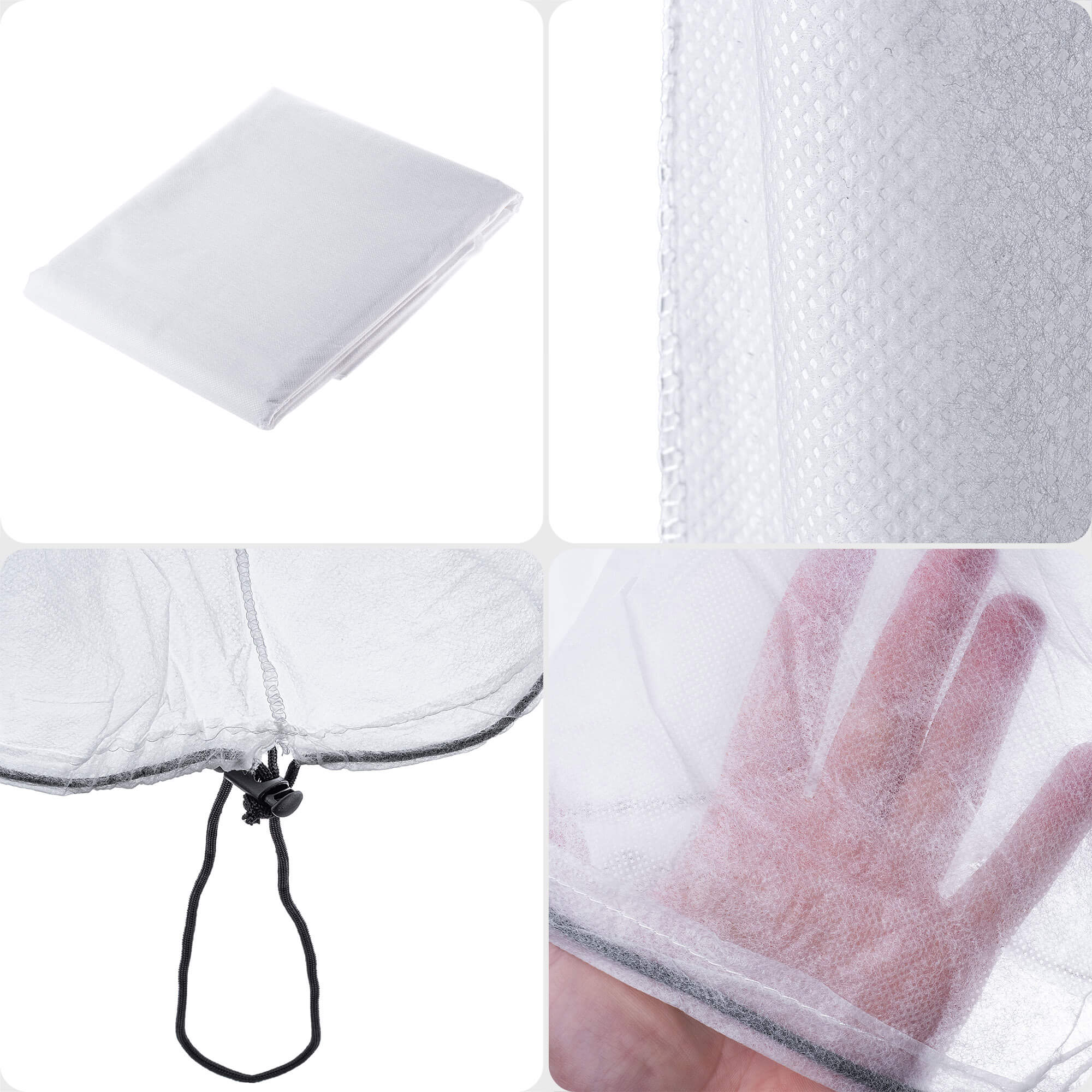 Kaptur ochronny na rośliny Vatan ze ściągaczem 2 x 2.4 m 30 g/m² biały 1 szt.