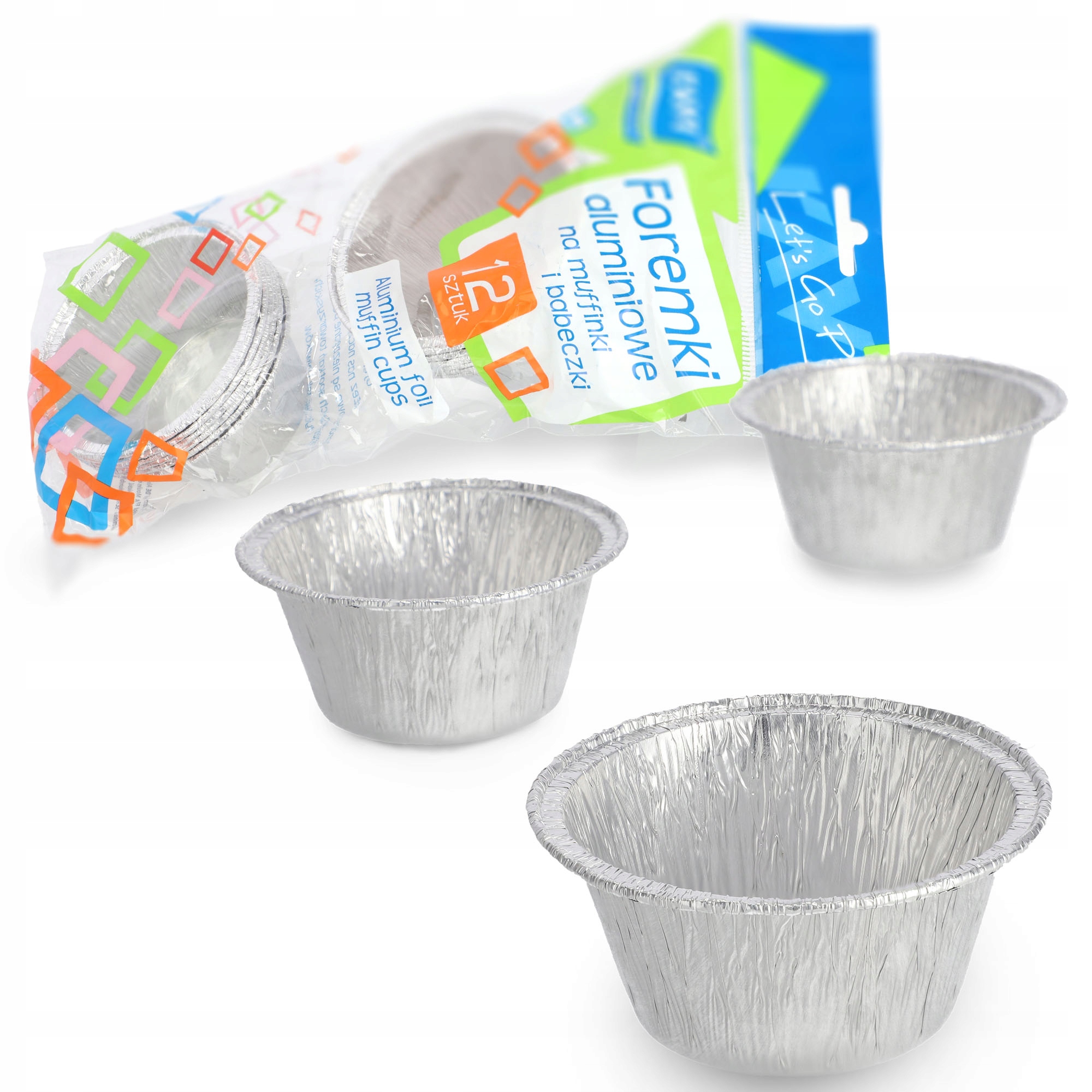Foremki aluminiowe na muffinki Ravi 12 szt.