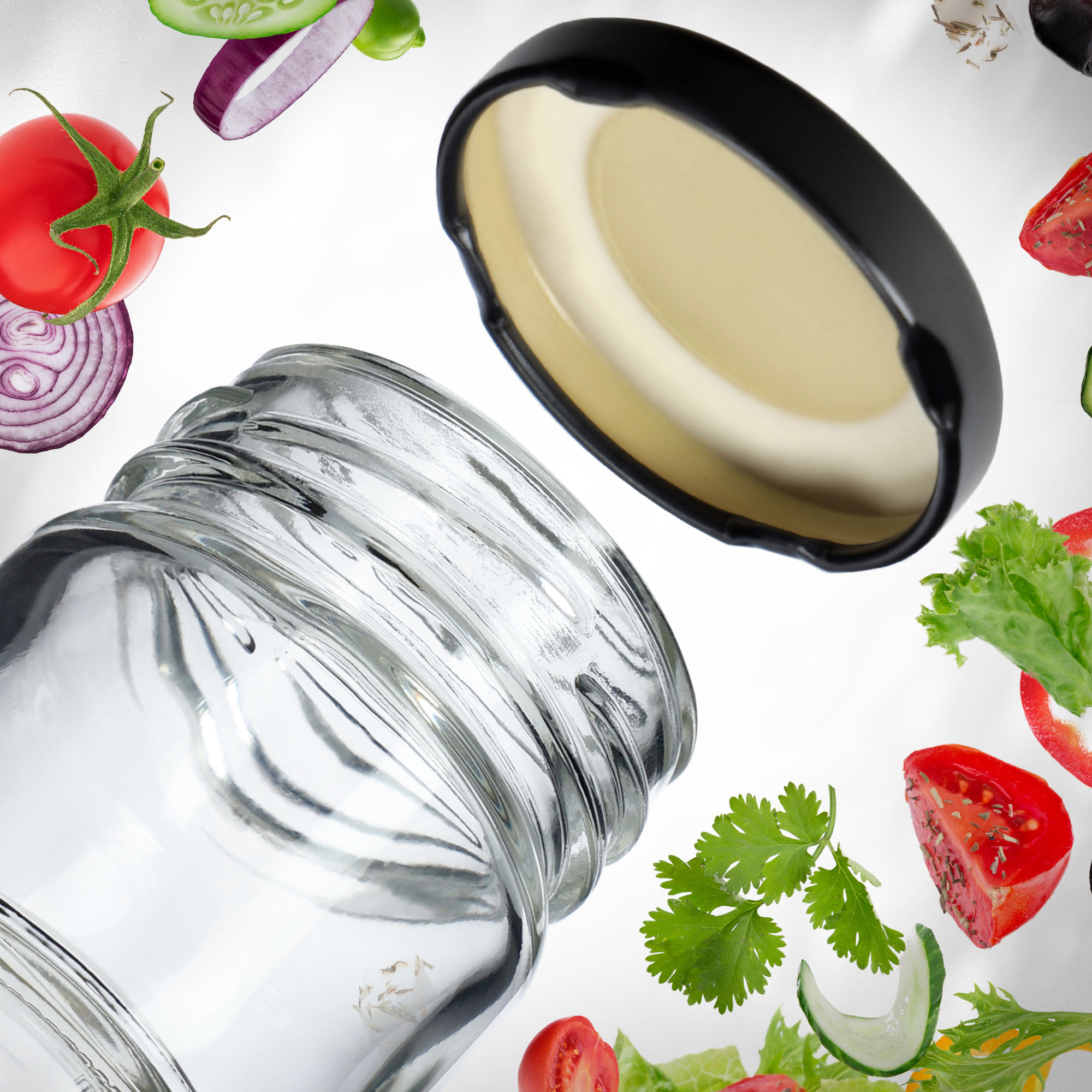 Wieczka do słoików i butelek 50szt fi 48 czarne