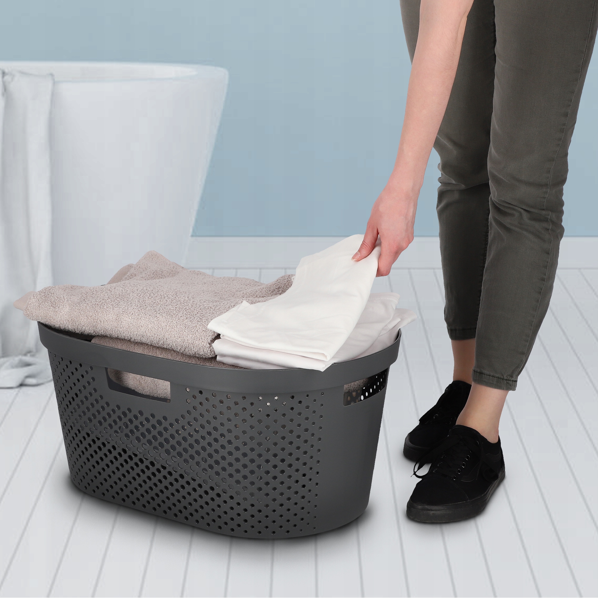 Pojemnik na bieliznę Curver Infinity 40L ciemnoszary