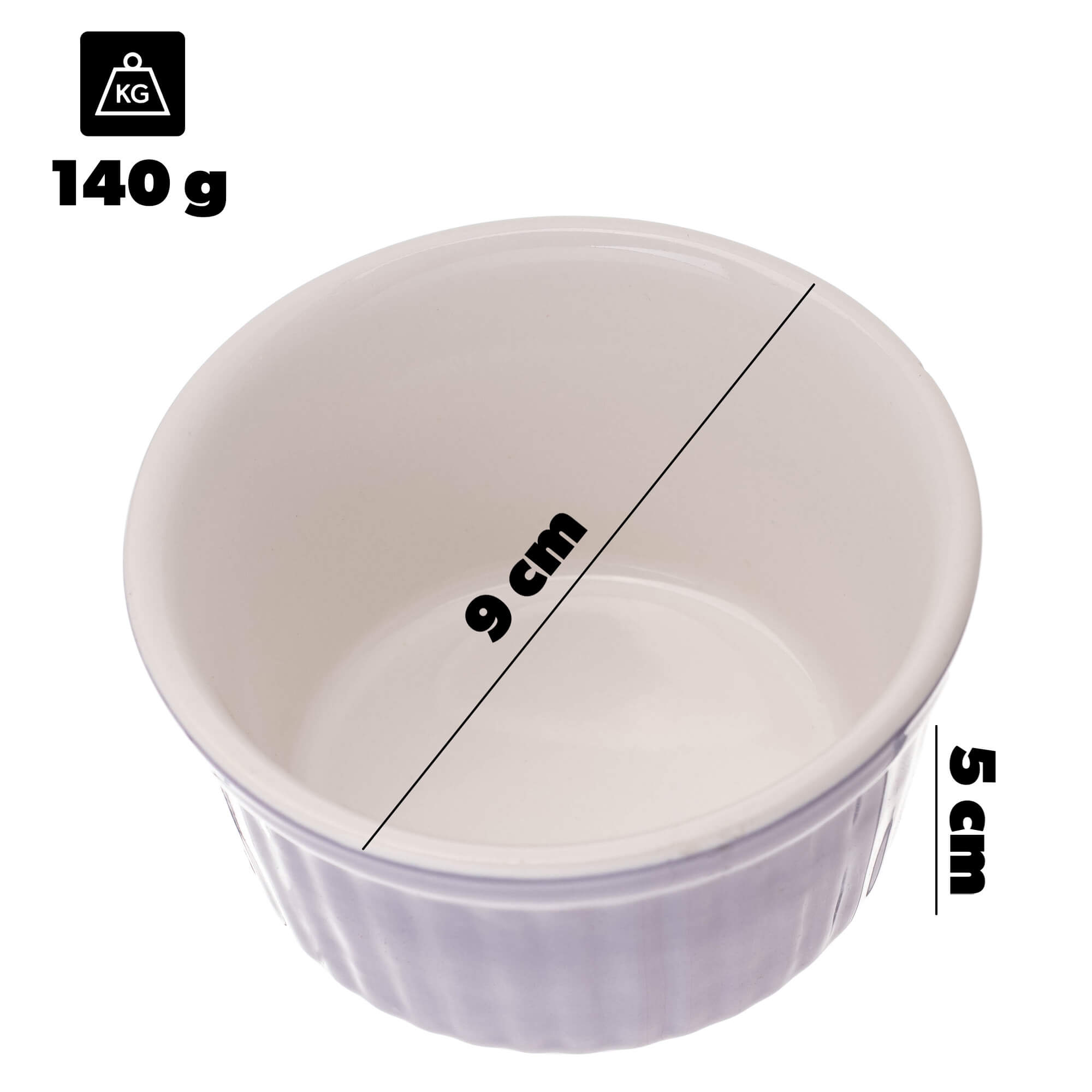 Naczynie ceramiczne do zapiekania Maes 9 x 5 cm fioletowe 1 szt.