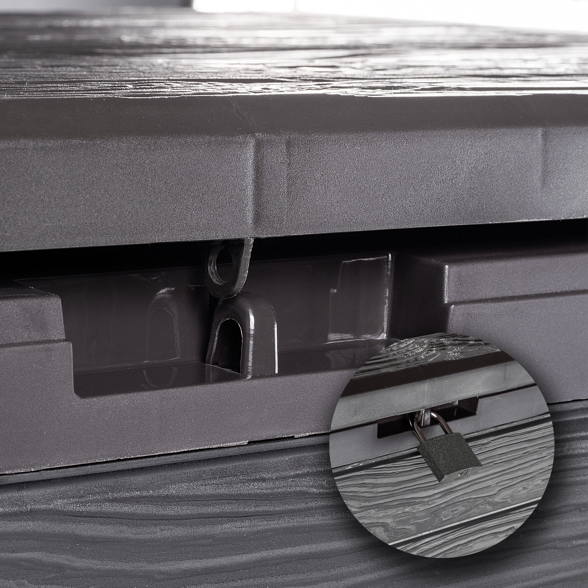 Skrzynia ogrodowa Grewena 190L, ciemny brąz