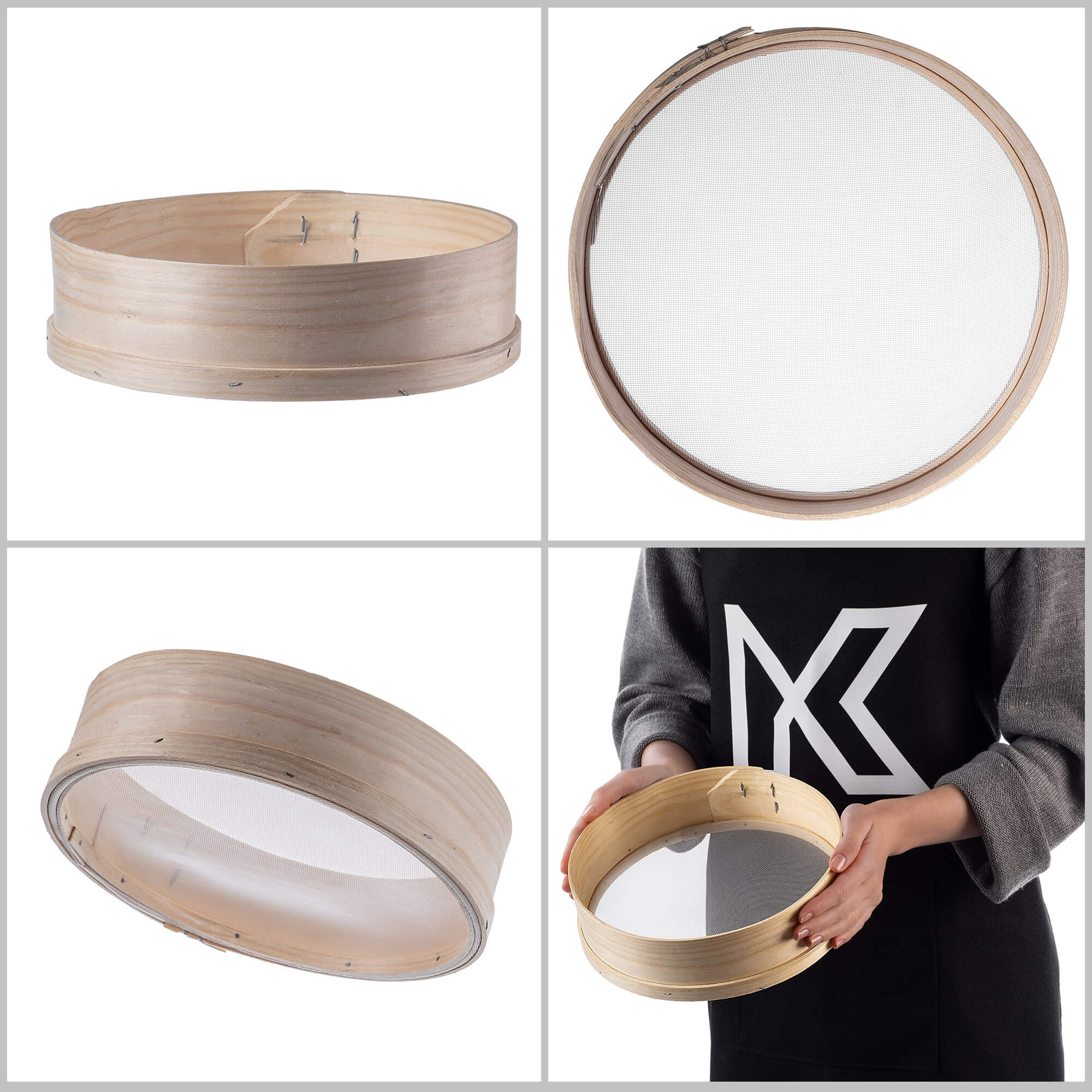 Sito rzeszoto do mąki Genca fi 230mm drewniane