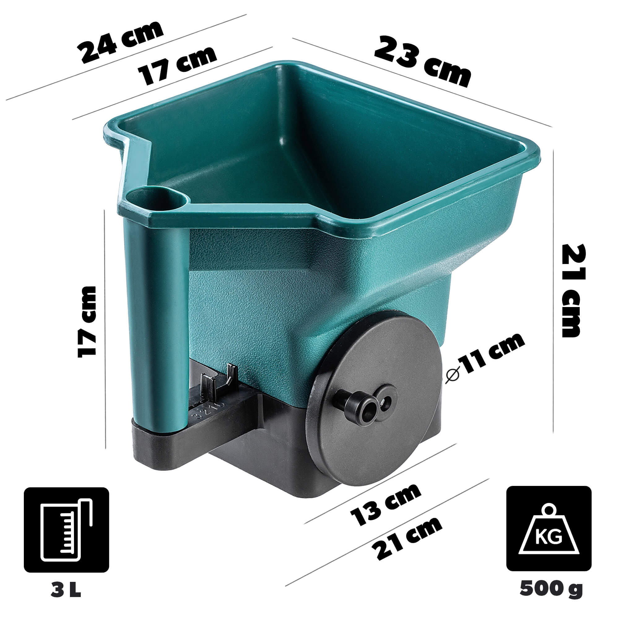 Siewnik ręczny Souge 3L zielony