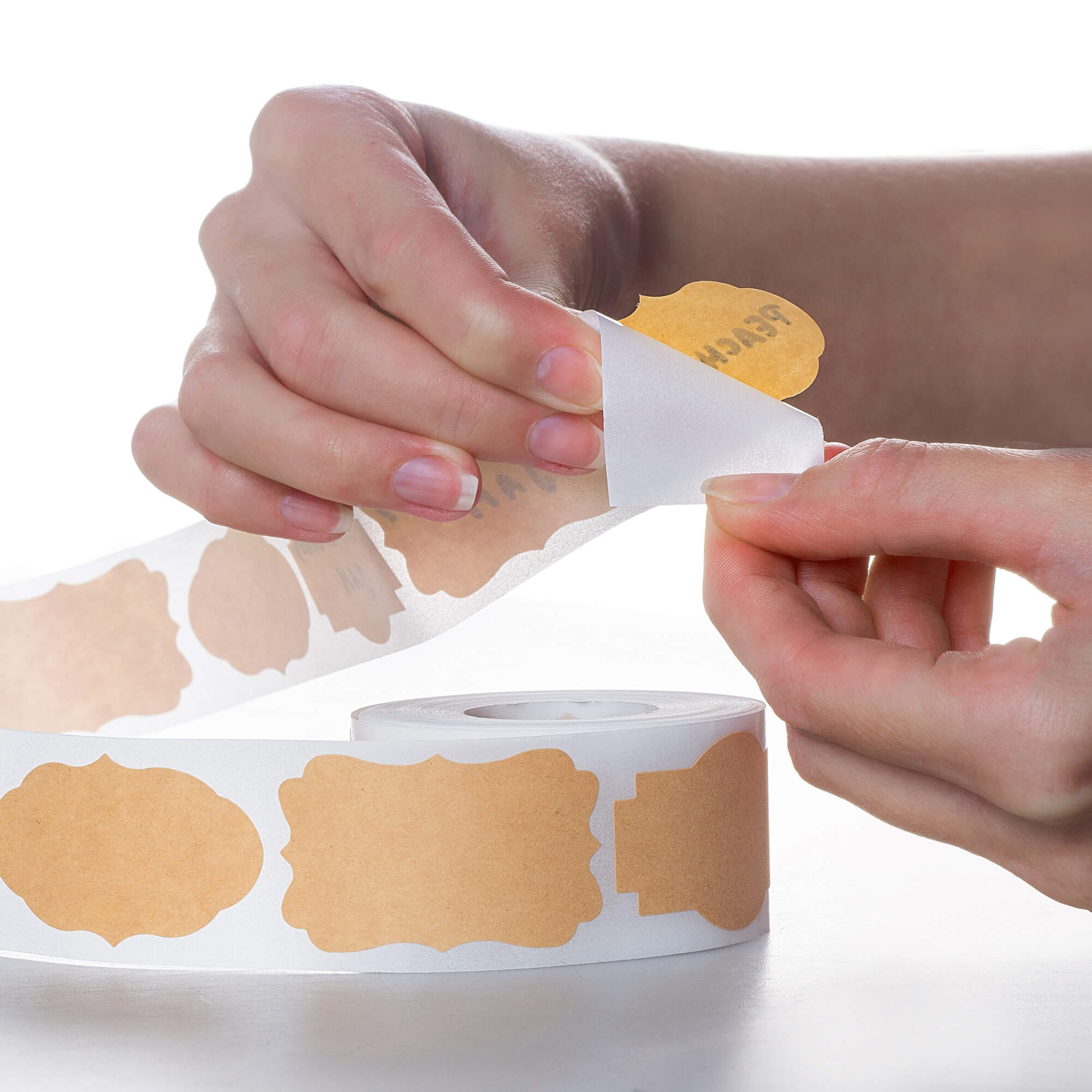 Etykiety samoprzylepne Sefro 5 x 3 cm brązowe 250 szt.