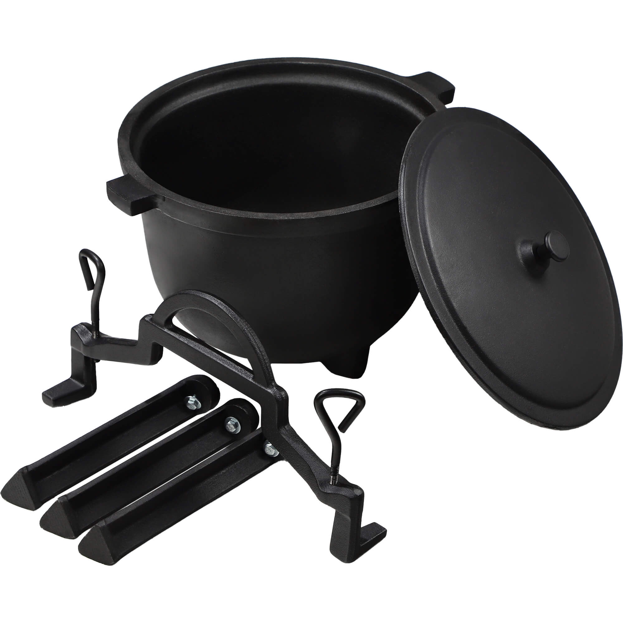 Kociołek myśliwski żeliwny Hagen 10L, czarny