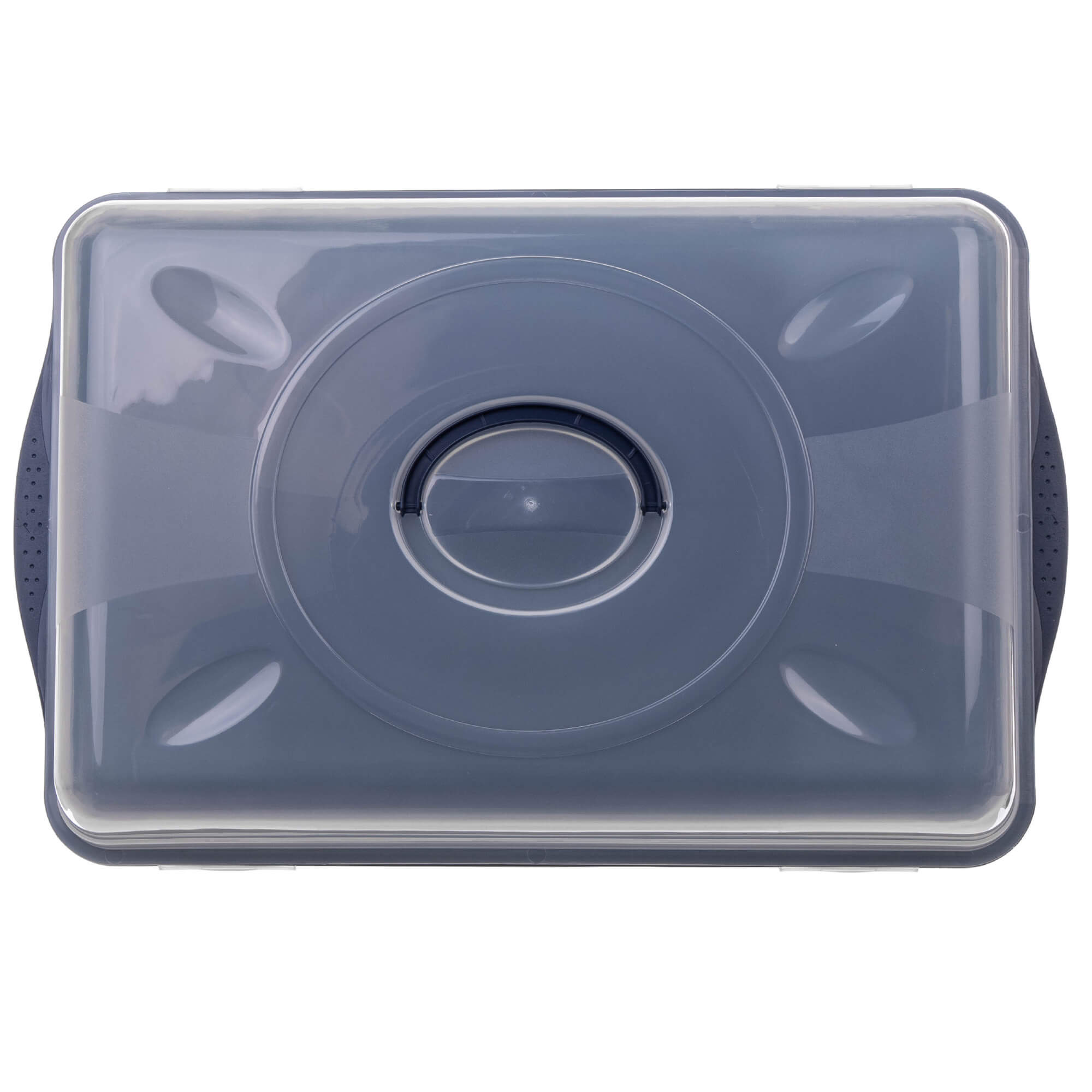 Pojemnik na ciasto z pokrywą Caldaie 46 x 30 cm niebieski