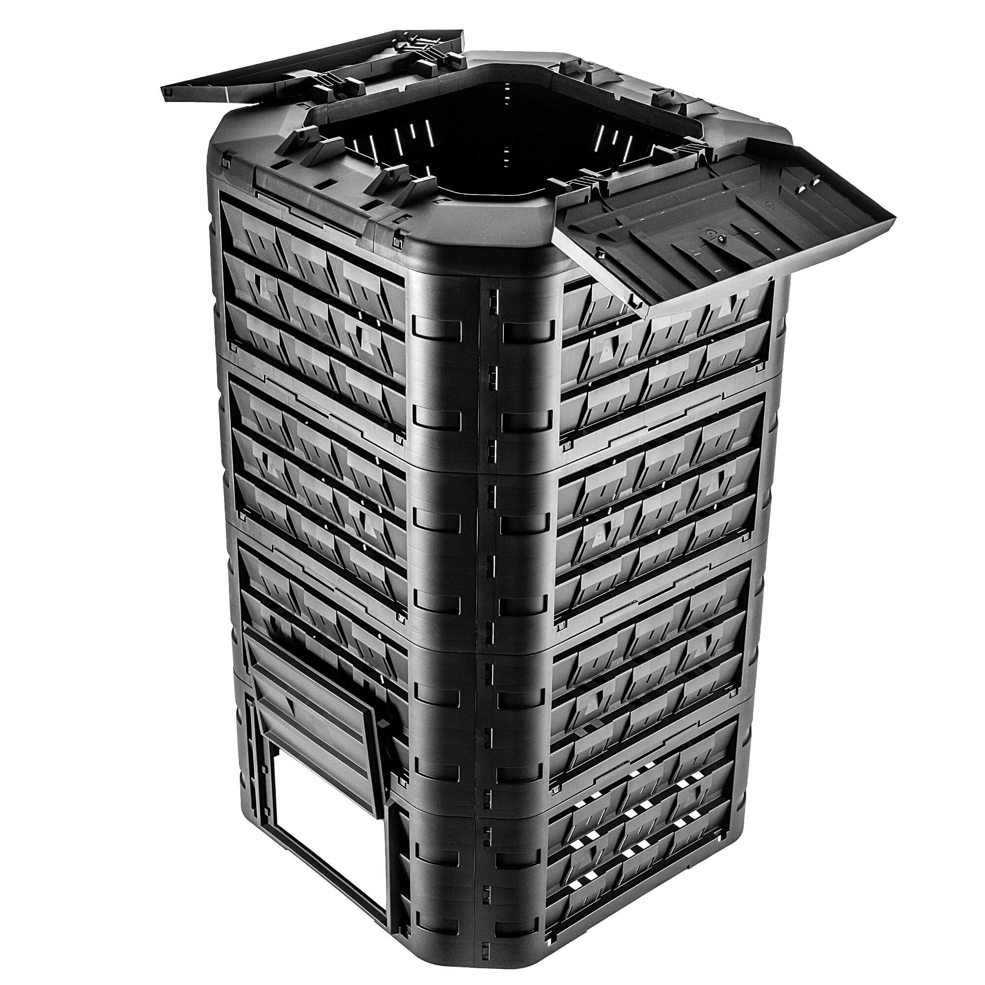 Kompostownik ogrodowy Fixem 1250L czarny