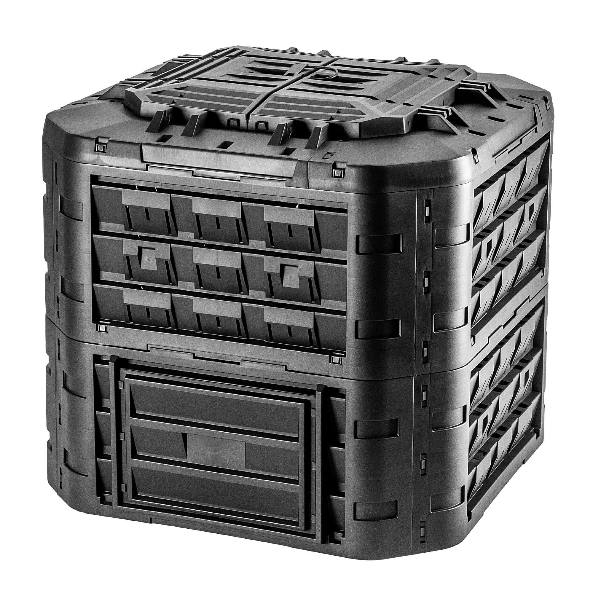 Kompostownik ogrodowy Fixem 650L czarny