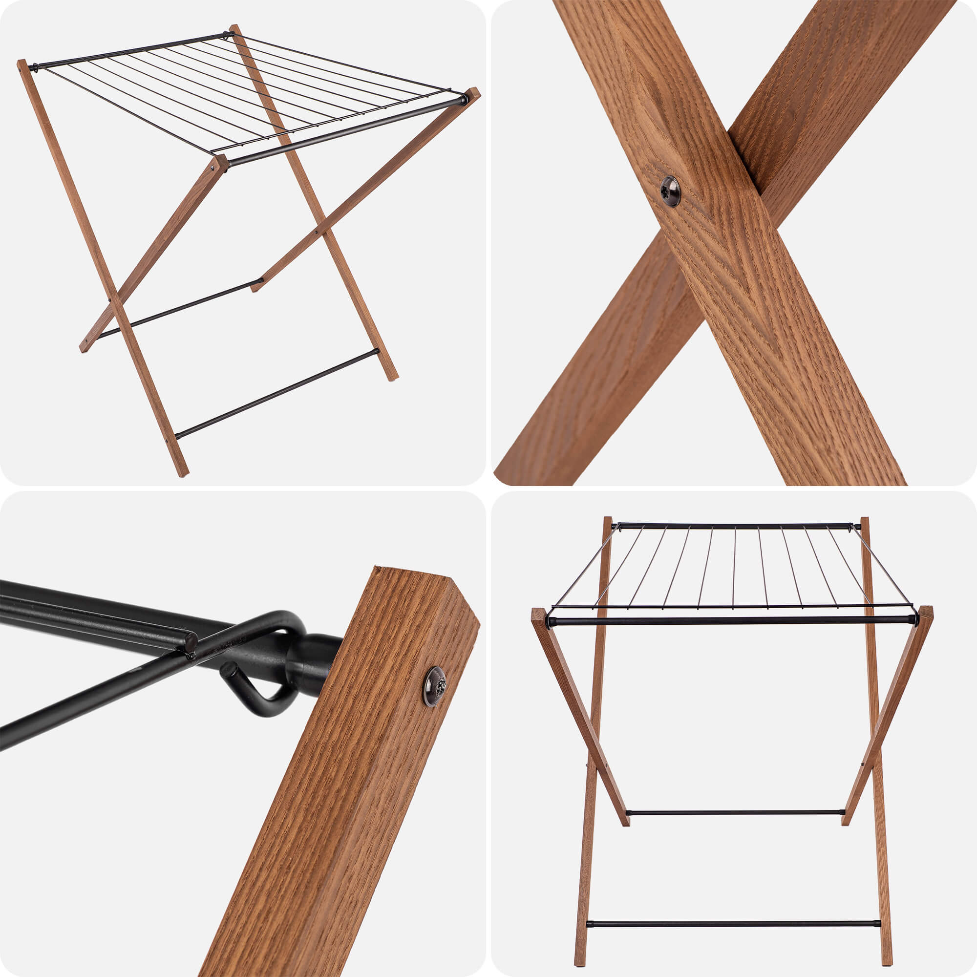 Suszarka drewniana na pranie stojąca Ferrara 98 x 67.5 cm