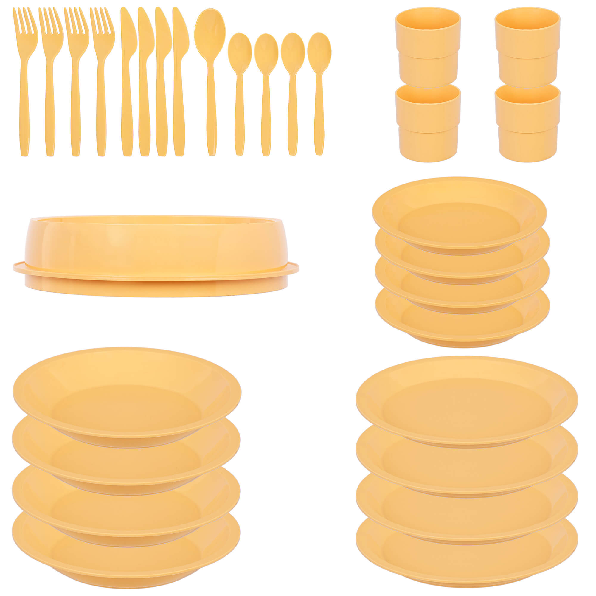 Zestaw kempingowy Curver Camping Set żółty