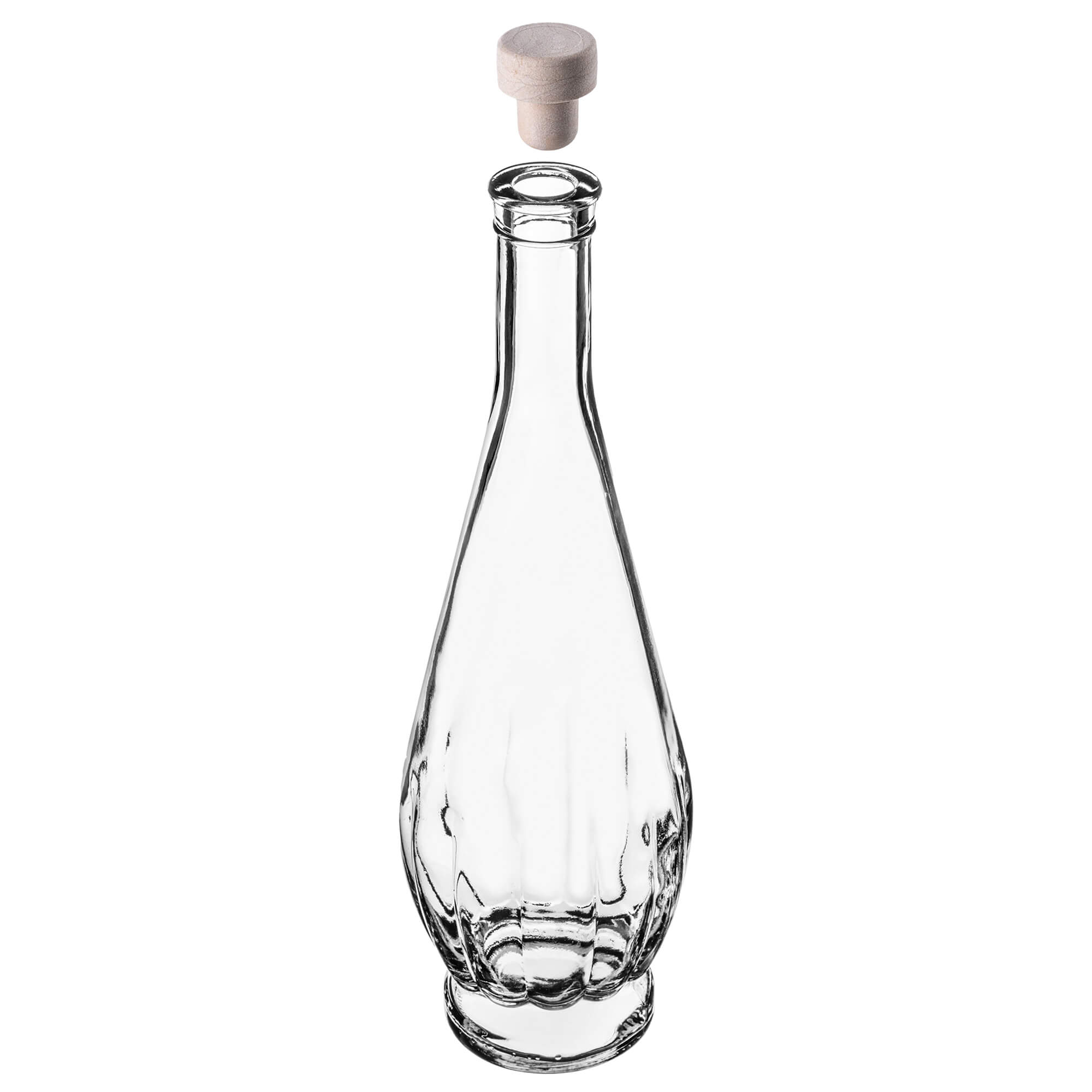 Szklana butelka na nalewkę Cona 750ml z korkiem syntetycznym 5 szt.