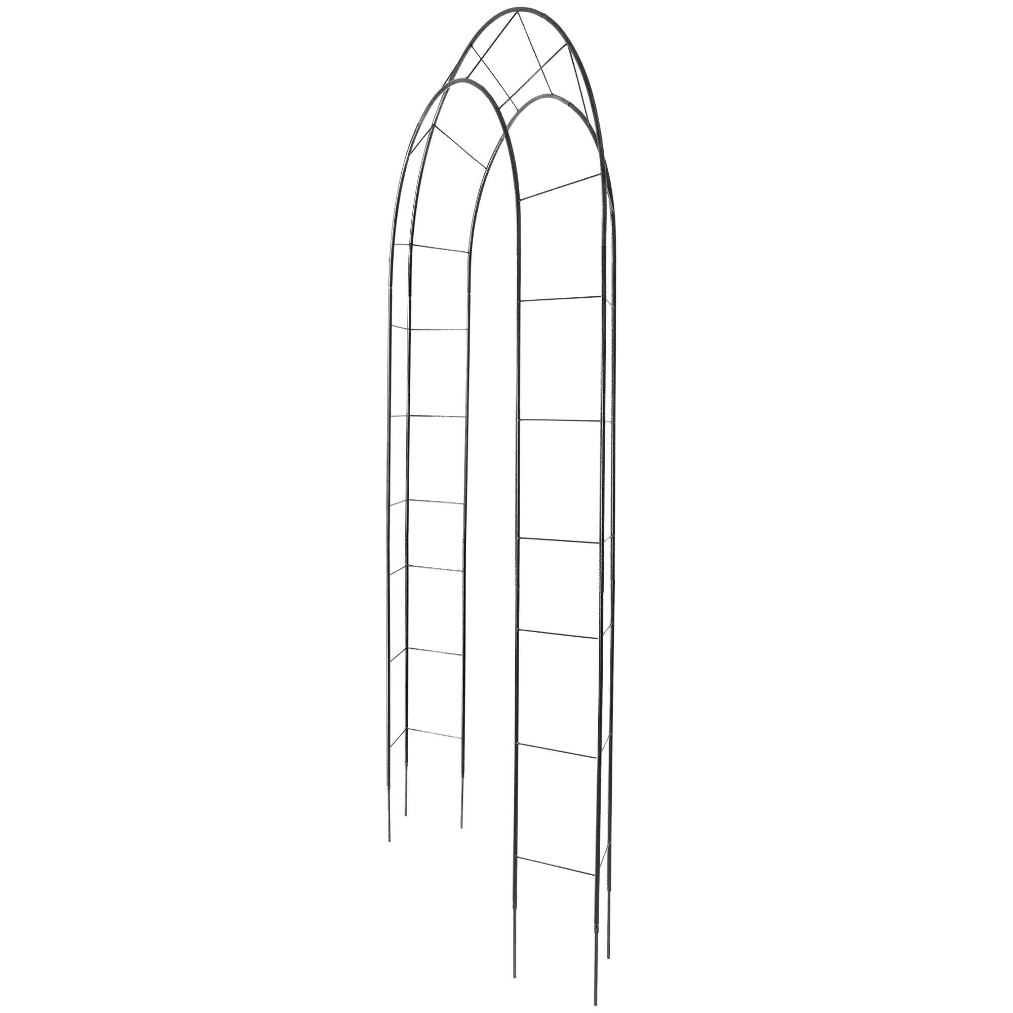 Pergola ogrodowa na kwiaty 273 cm, czarna