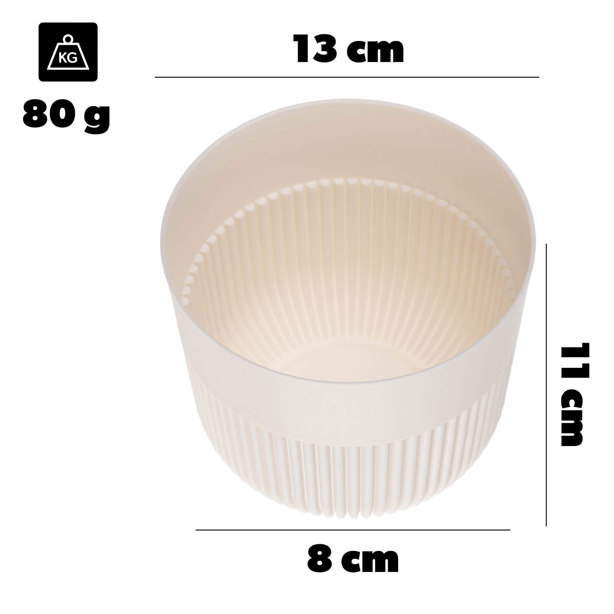 Doniczka osłonka Ornon 13 cm ekri