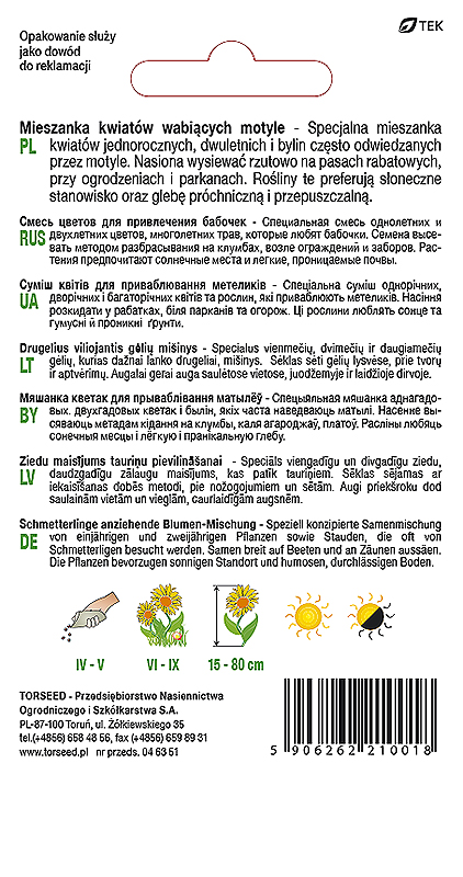 Mieszanka kwiatów wabiących motyle 3g
