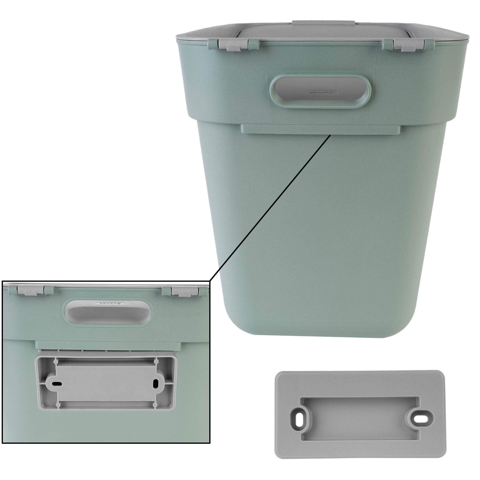 Kosz do segregacji śmieci Curver Ready to Collect 20L zielony