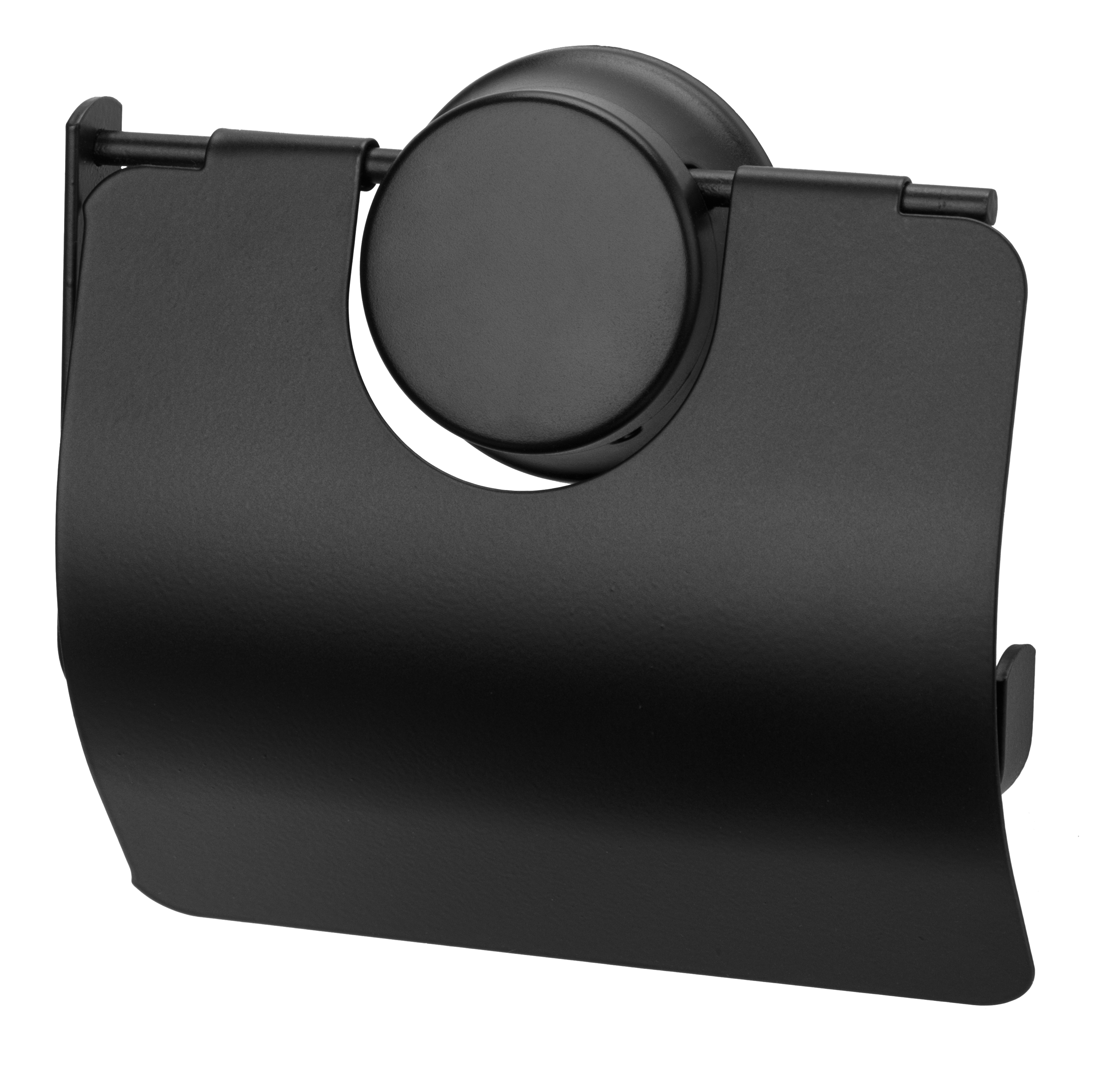 Stalowy uchwyt na papier toaletowy, czarny