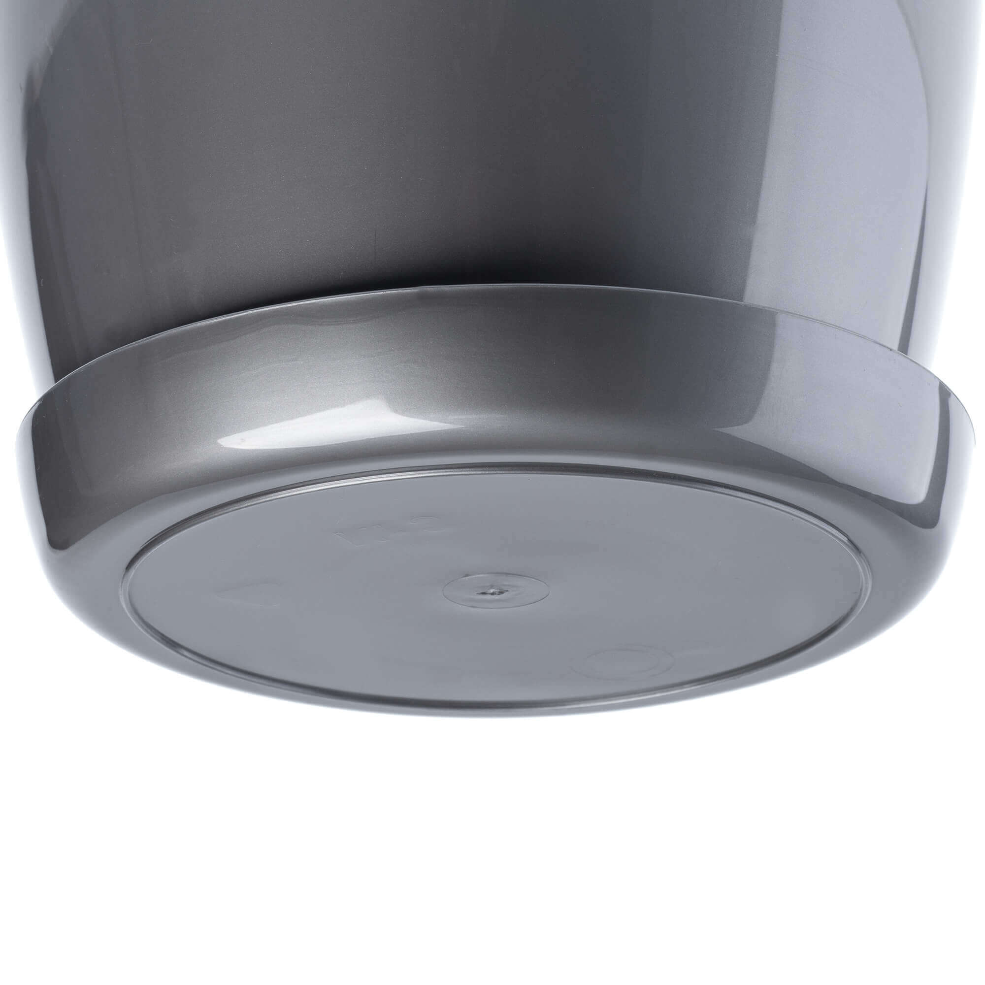 Doniczka na kwiaty z podstawką 23 cm, srebrna