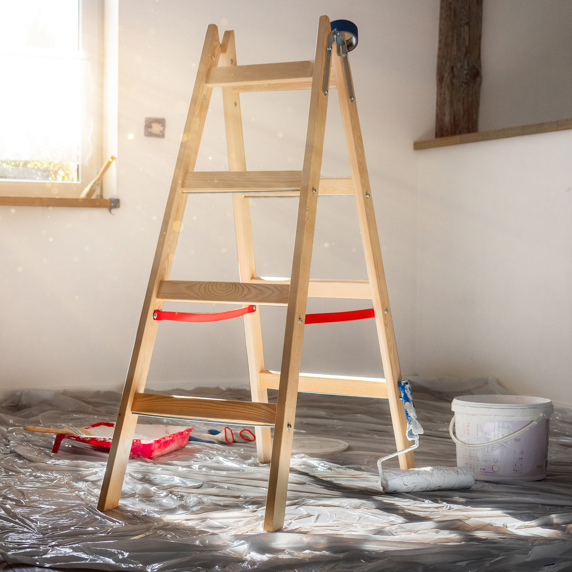 Drabina malarska Cossira dwustronna 4 stopnie