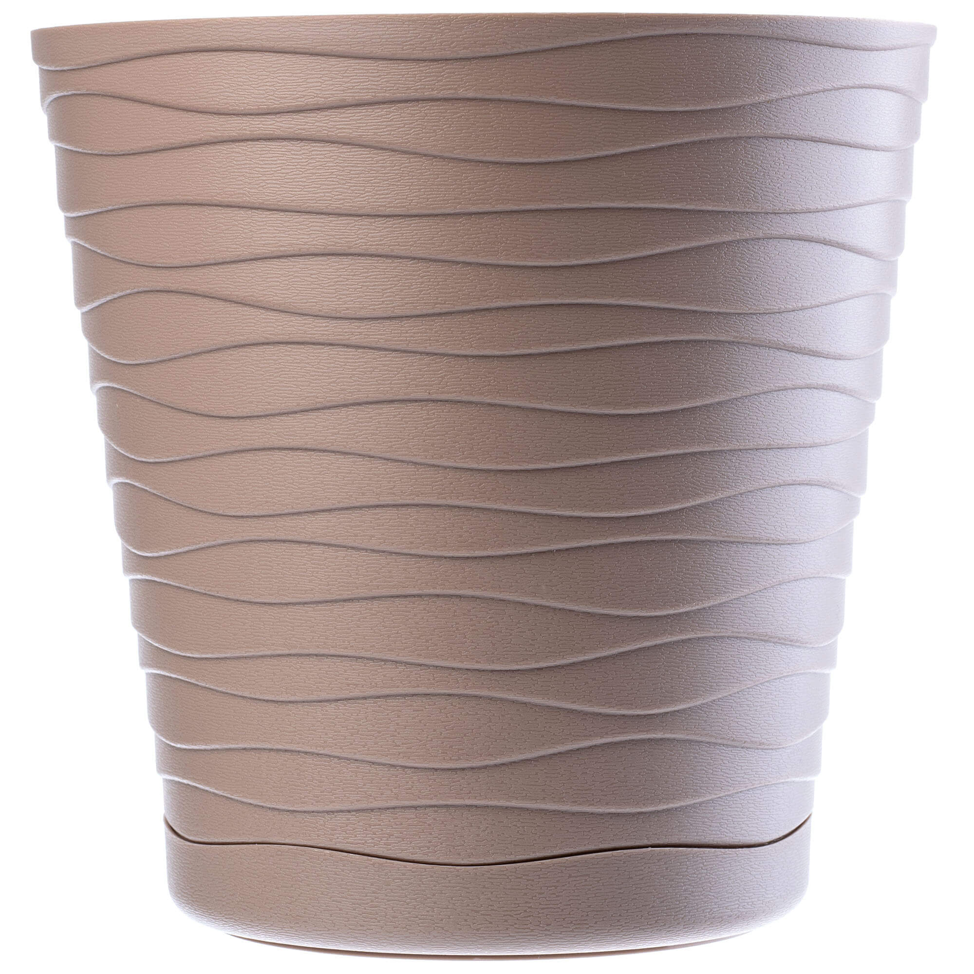 Doniczka z podstawką Greve 19 cm, beżowa