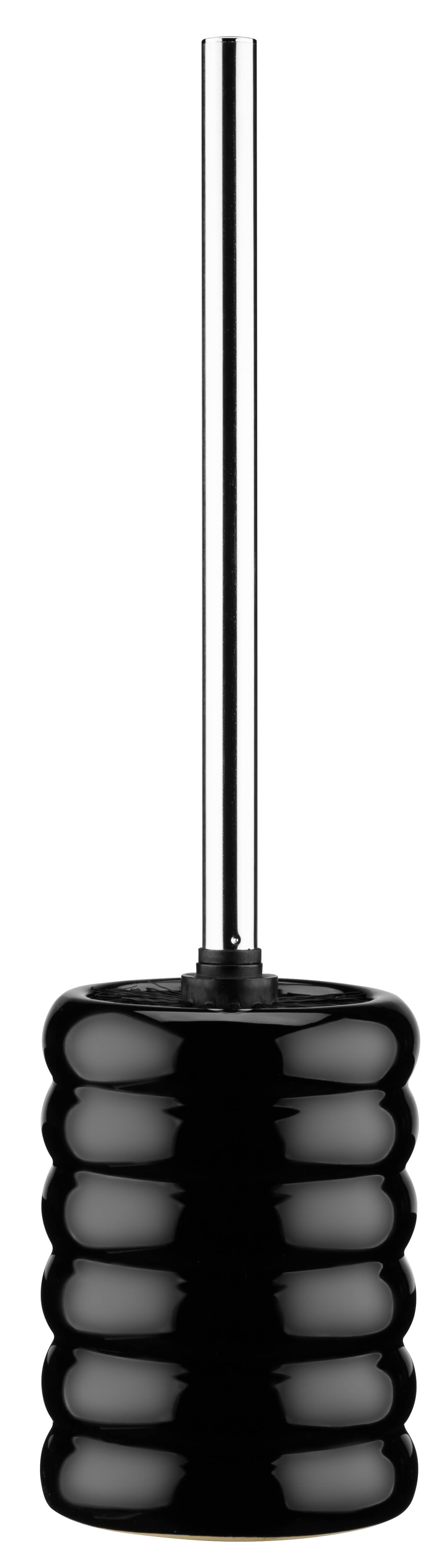 Szczotka do WC Sabres z pojemnikiem 42 cm, czarna