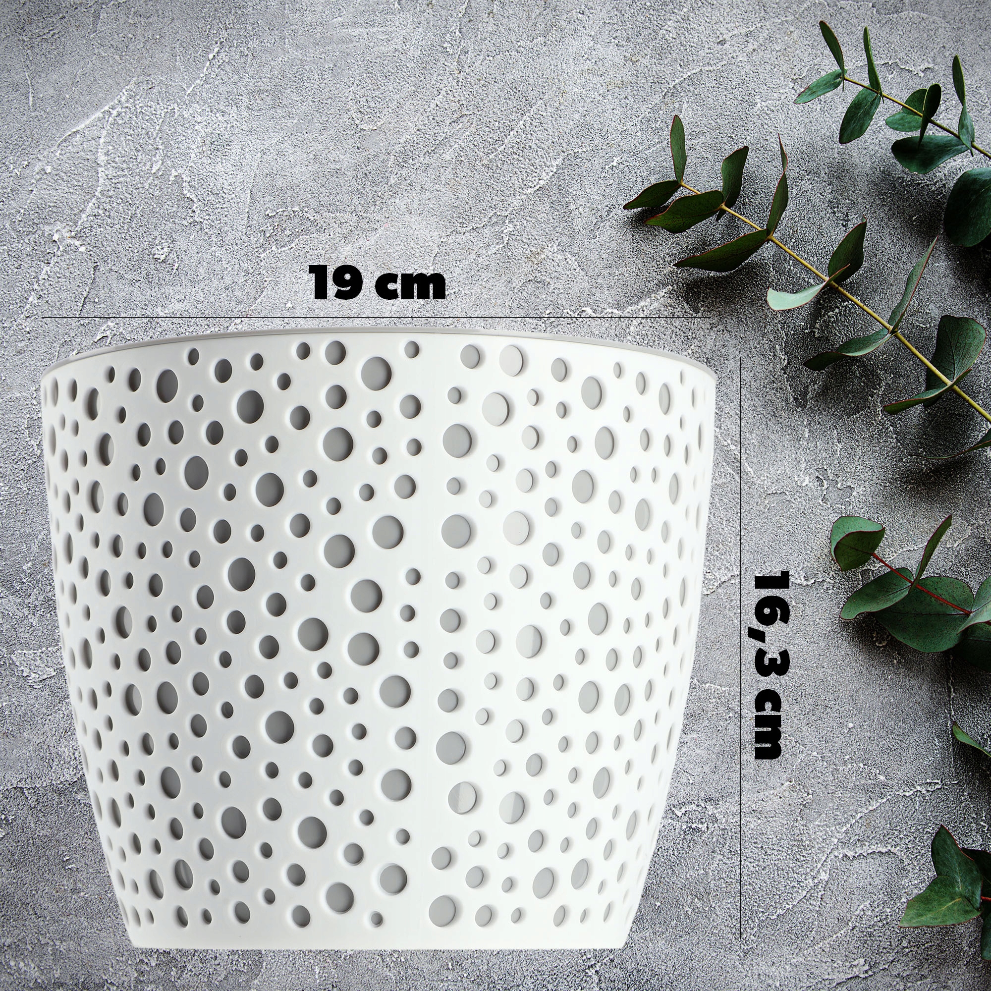 Doniczka na kwiaty Casini 19 cm, szara