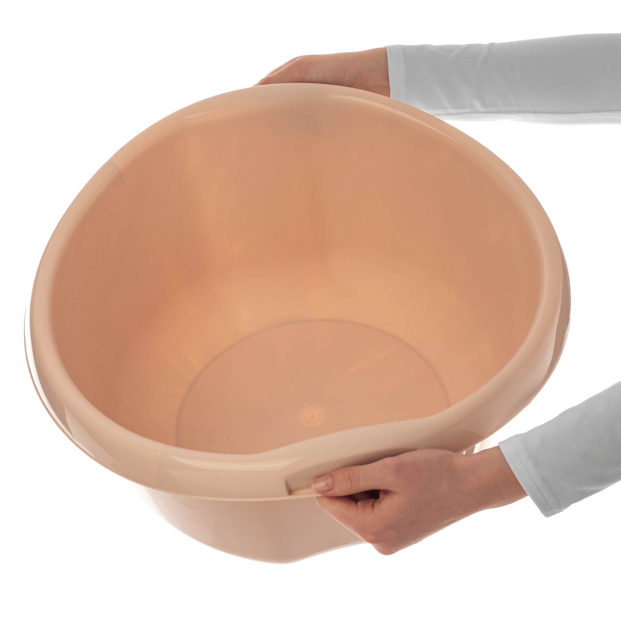 Miednica plastikowa z uchwytami Treix 20L jasny beż