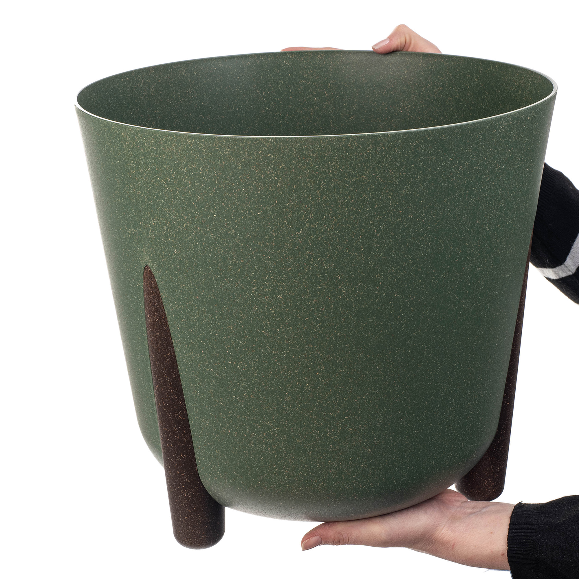 Doniczka osłonka Nauze 34cm zielona