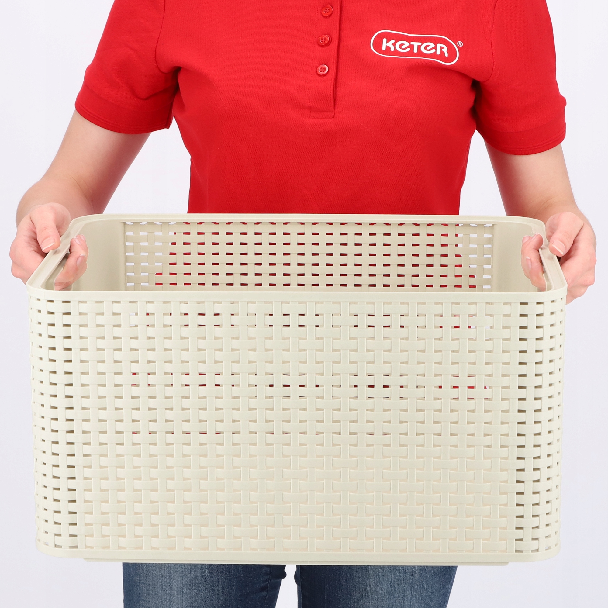 Pojemnik do przechowywania 30L Curver Style, kremowy