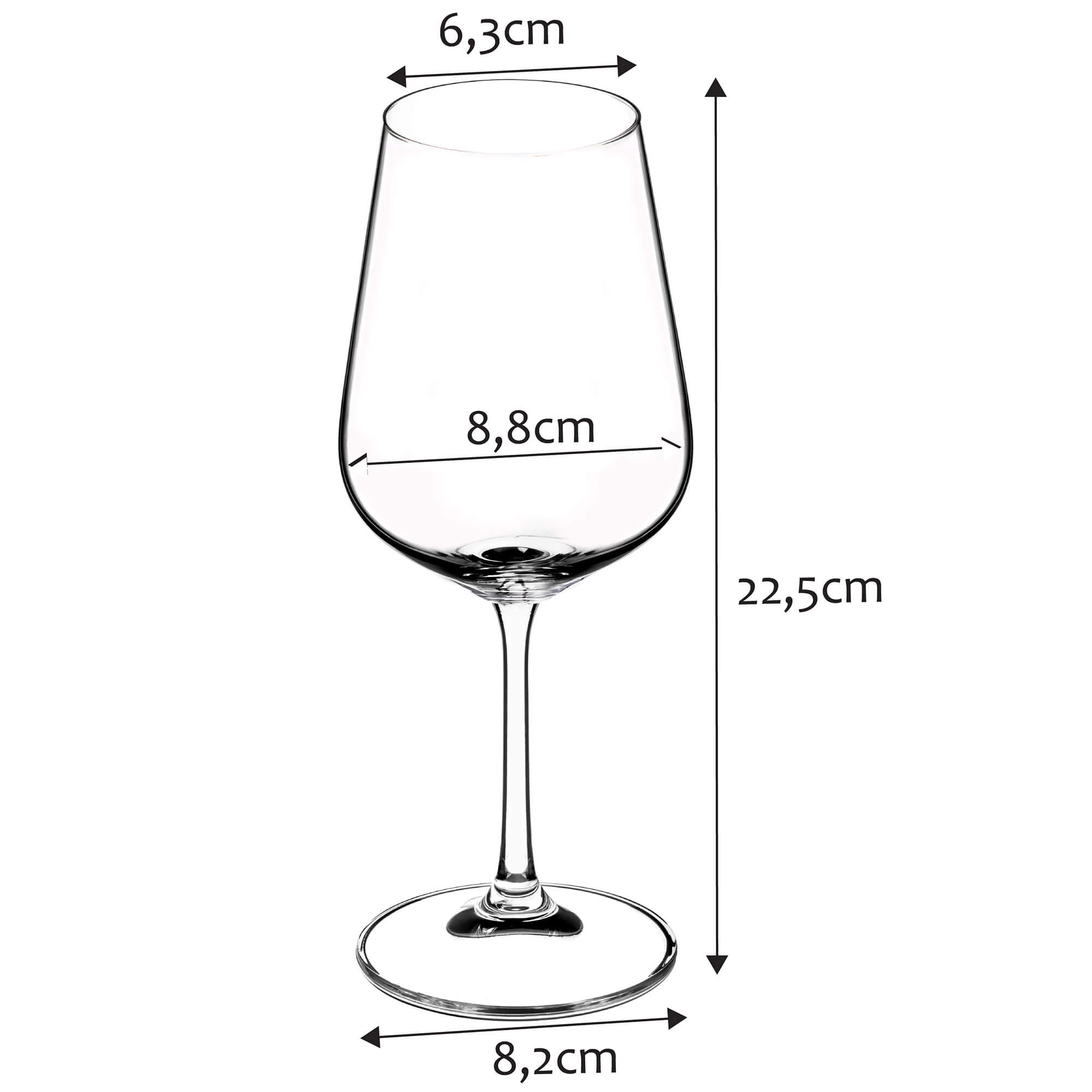 Kieliszki do czerwonego wina Fano 450 ml, 6 szt.