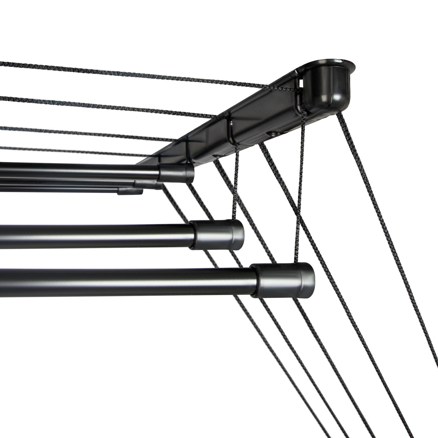 Suszarka sufitowa na pranie Melun 180 cm 5 prętów czarna