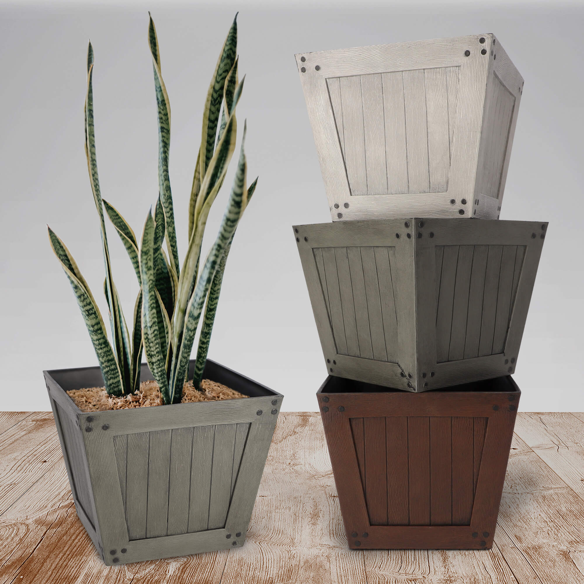 Donica balkonowa Sori 30 x 25 cm, ciemny szary