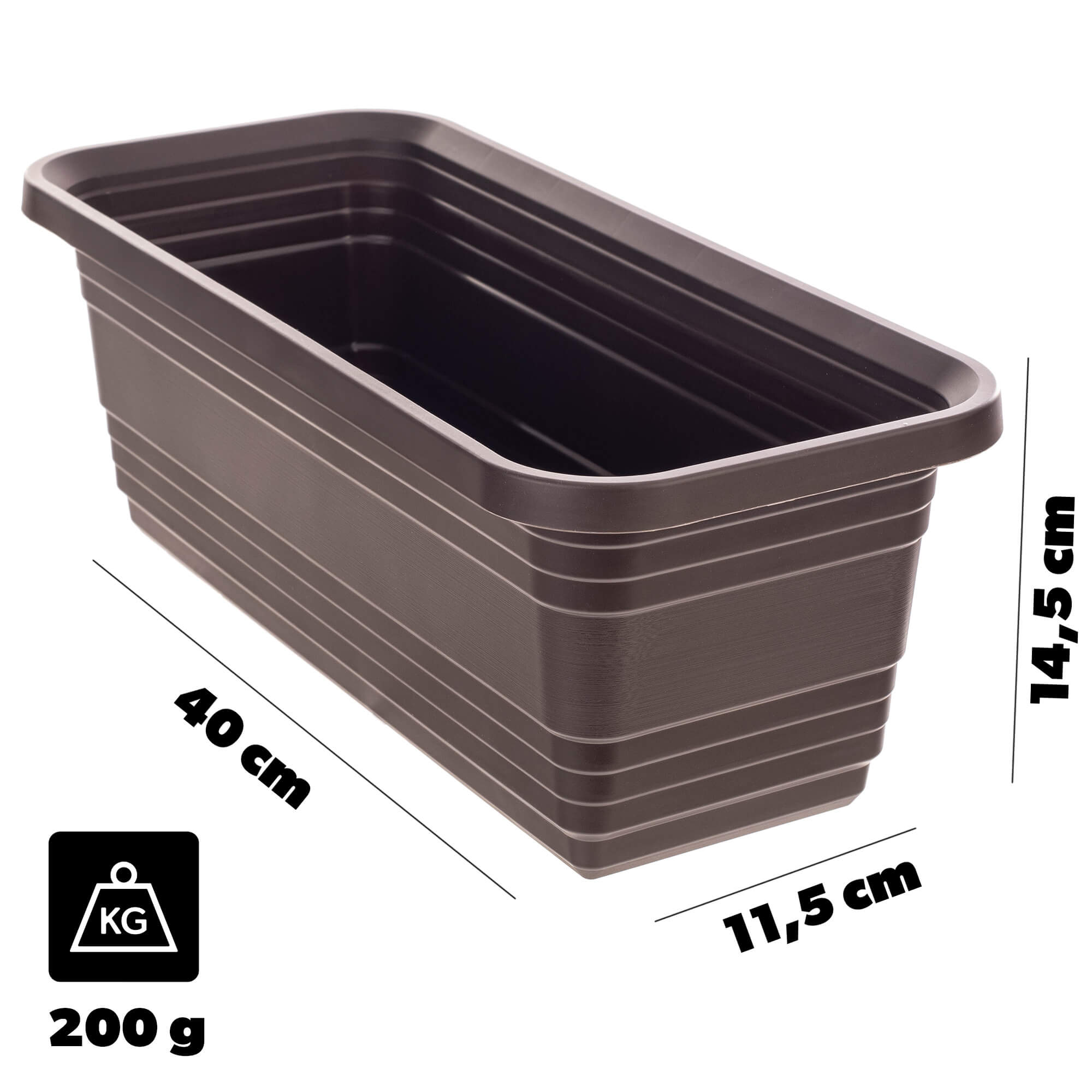 Skrzynka balkonowa Paulin 40cm mokka