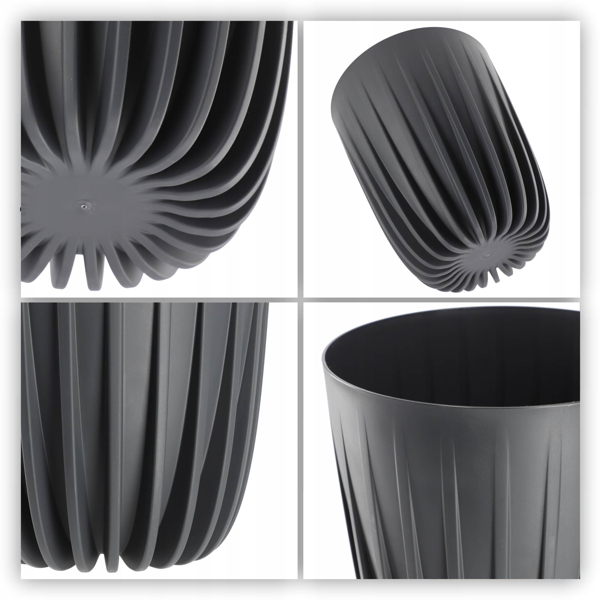 Eko doniczka z wkładem Costa 19 cm, antracyt