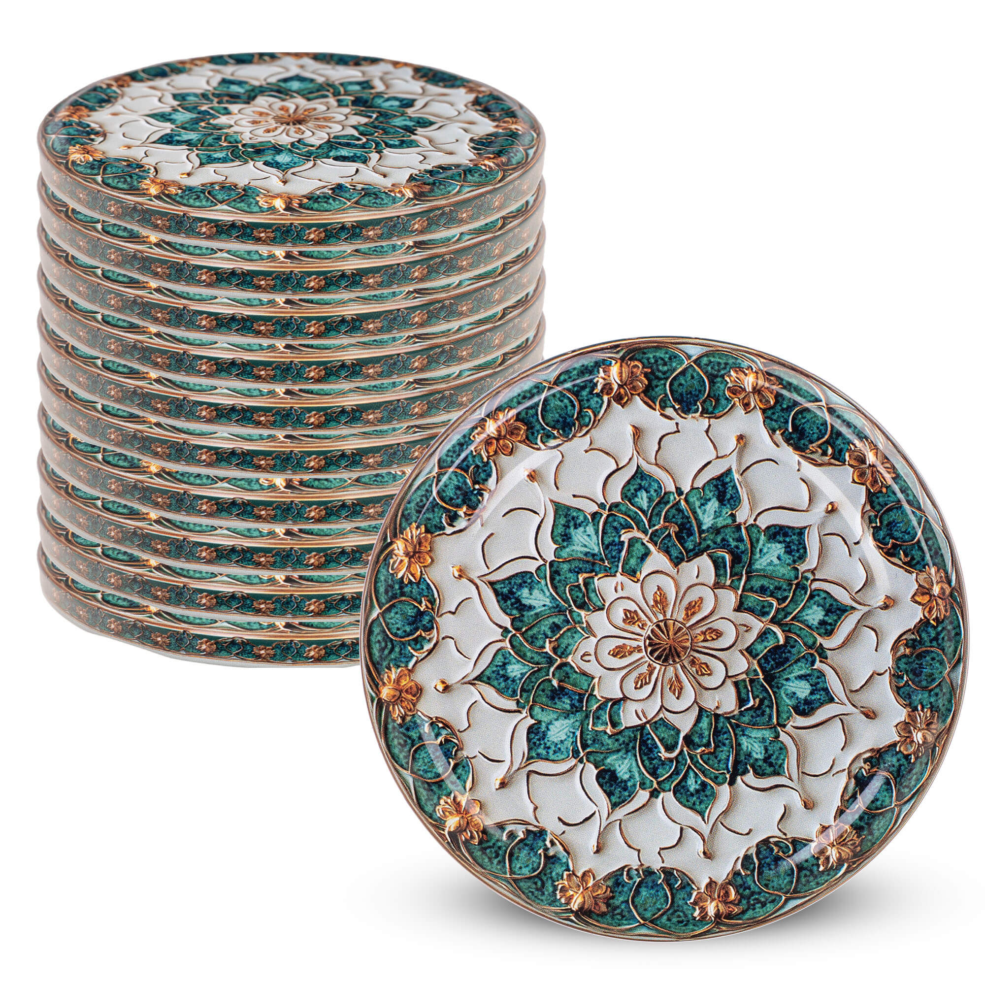 Metalowe wieczka do słoików Virbo 10szt fi 82mm "Szmaragd"